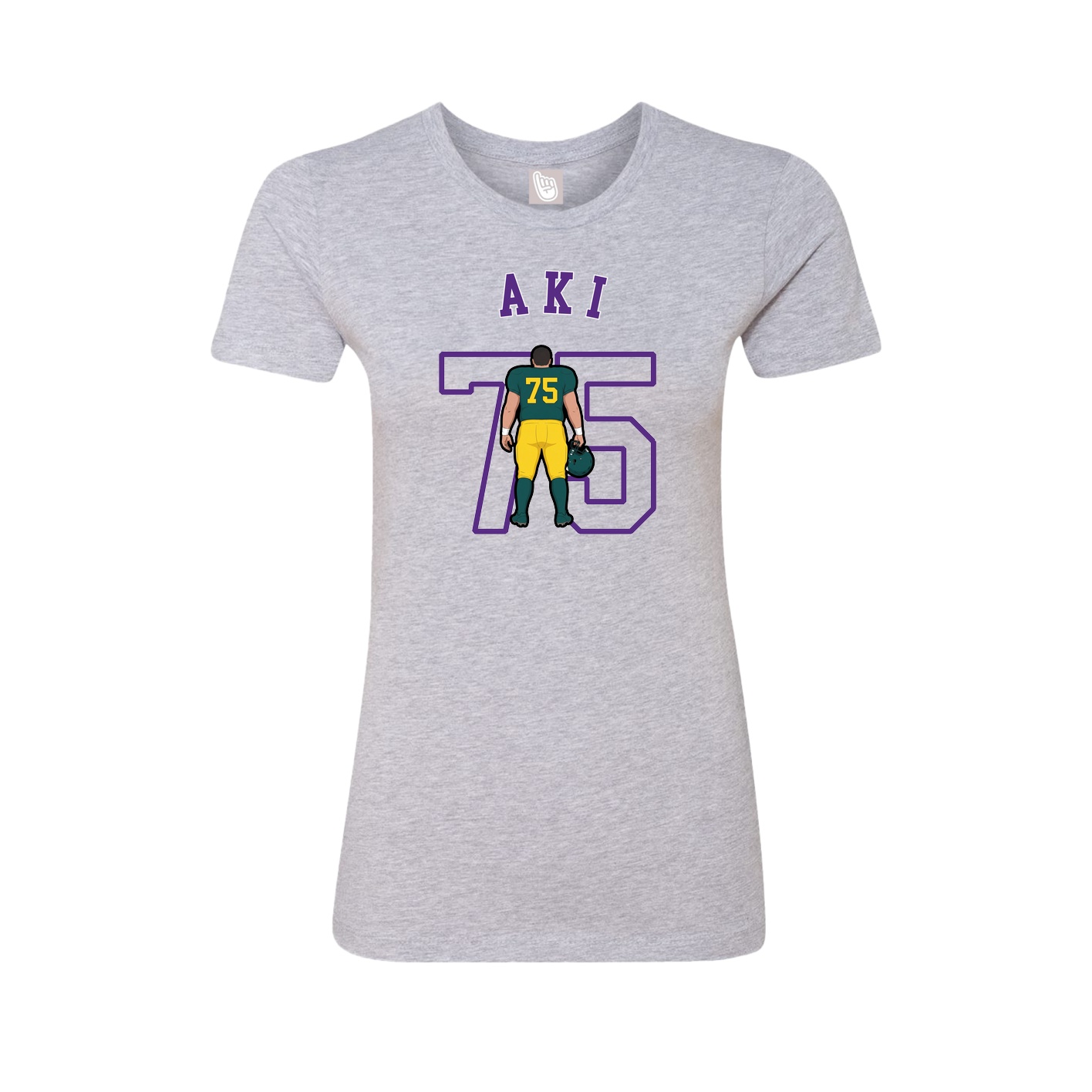 Fitted Women's Tee — Shirsey Arch in Grey