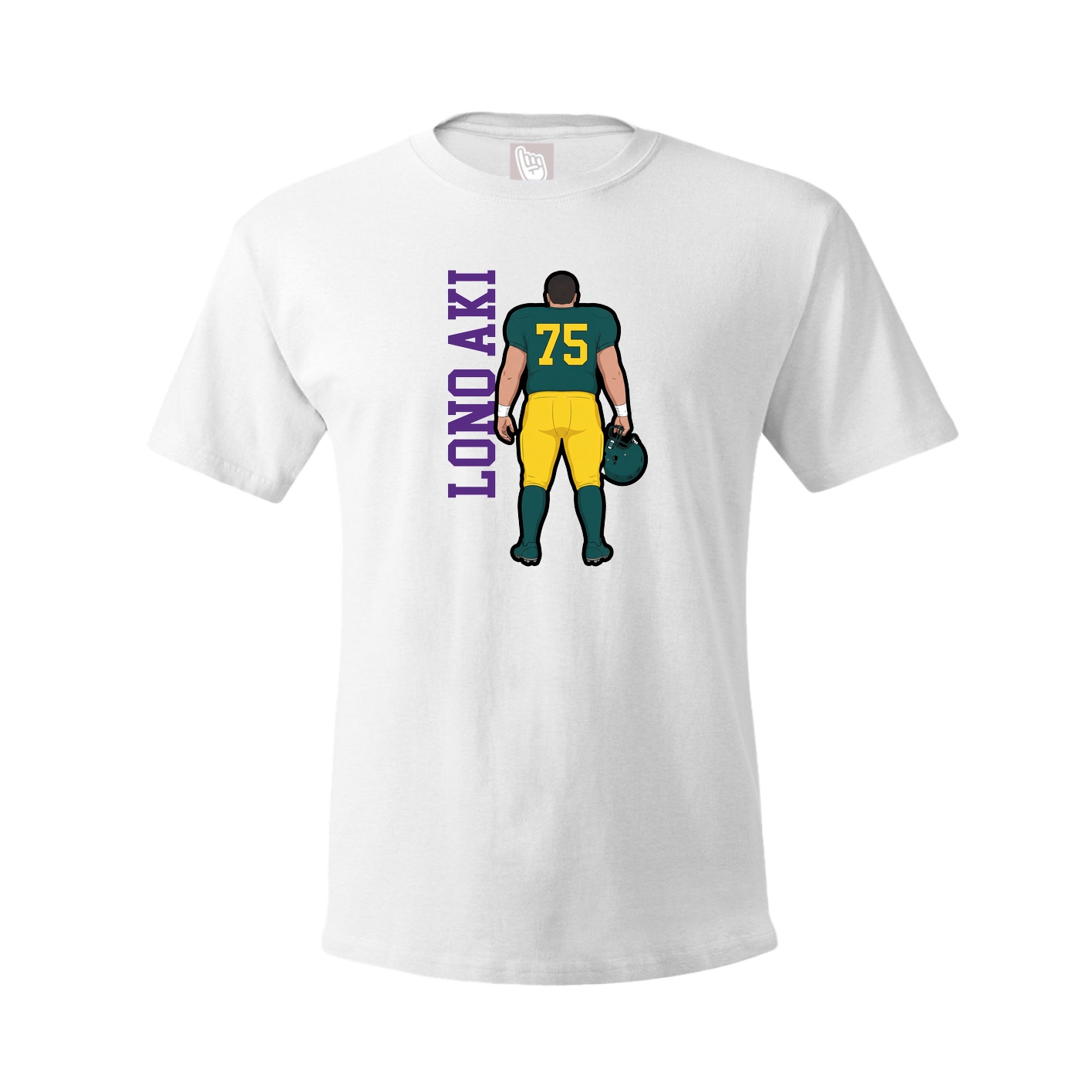 Youth Tee — Name Vertical in White