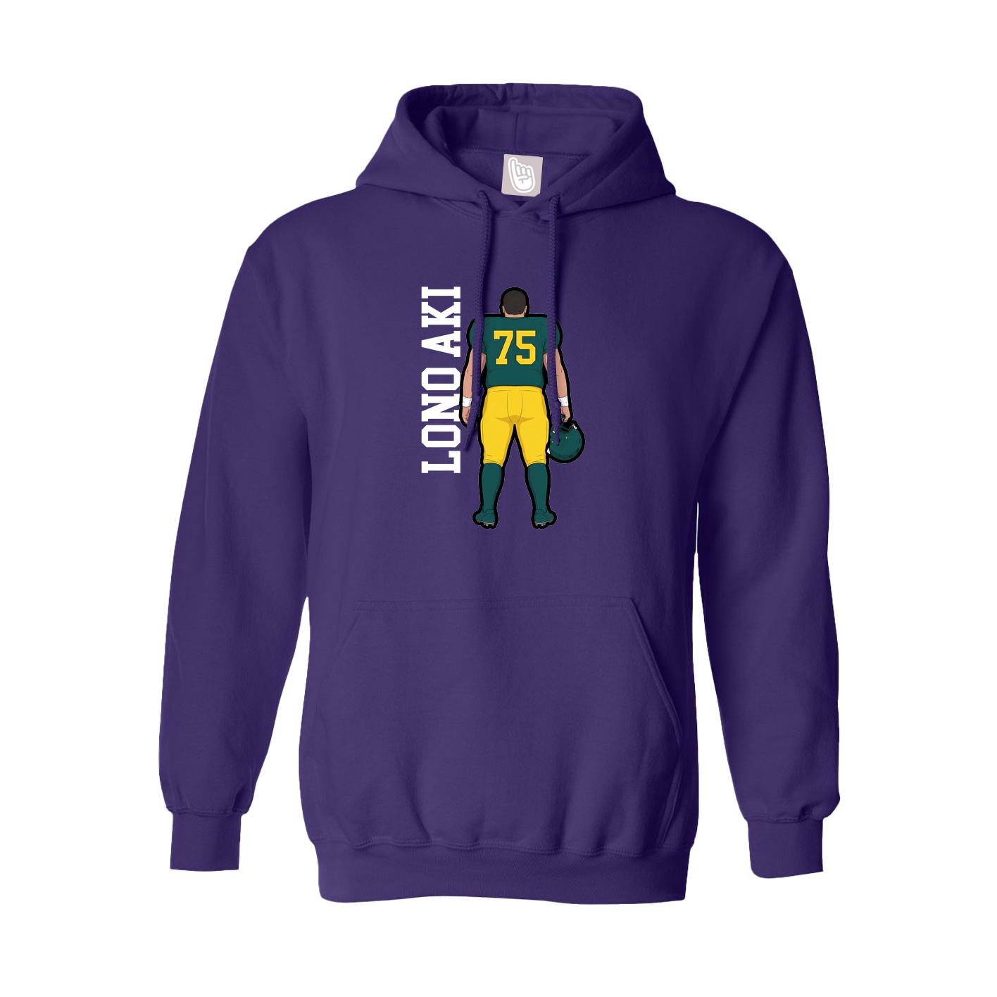 Youth Hoodie — Name Vertical in Purple
