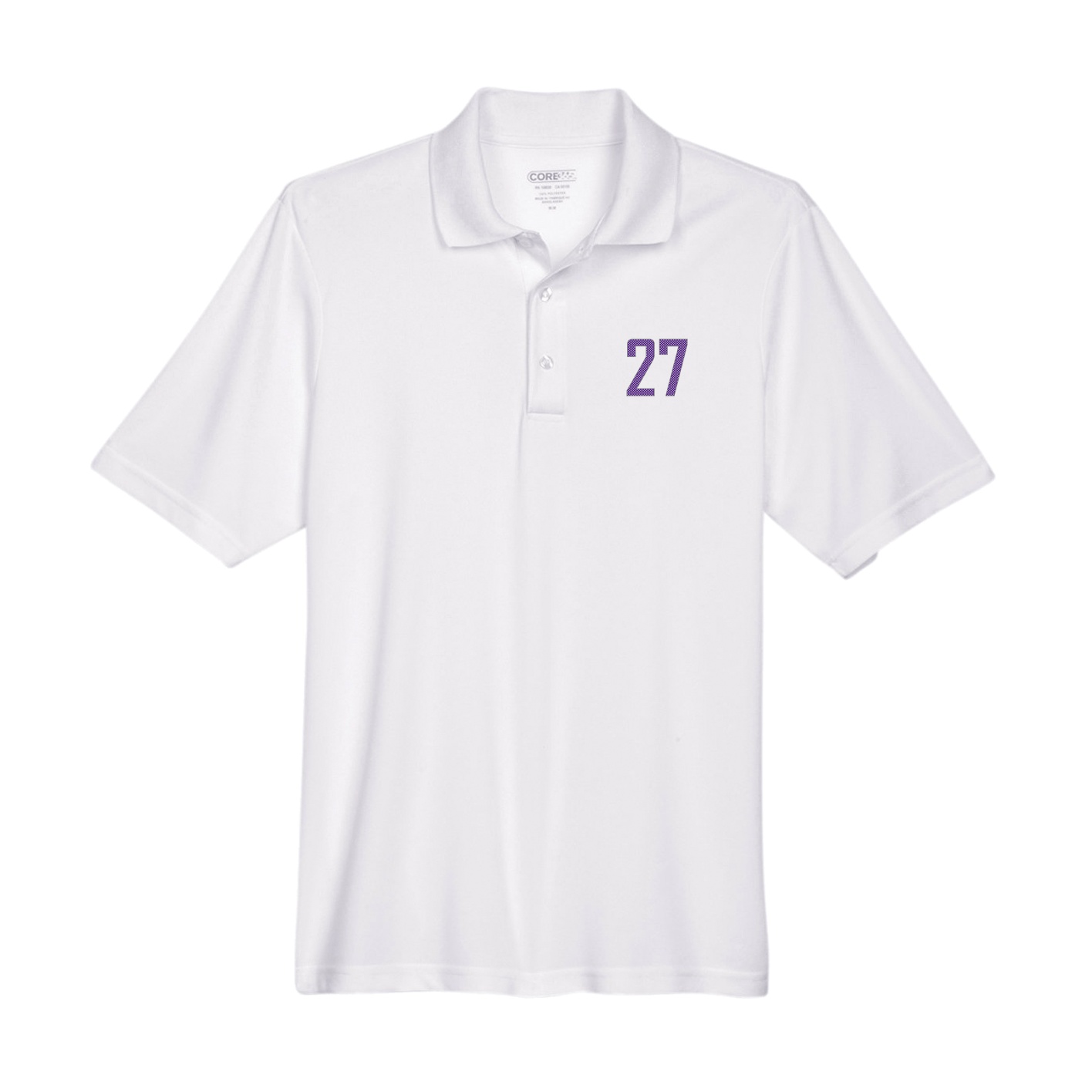 Performance Polo — Front Shirsy in White