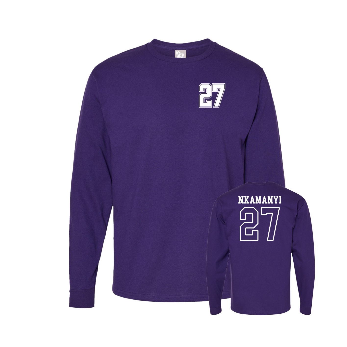 Long Sleeve Tee — Chest Back in Purple
