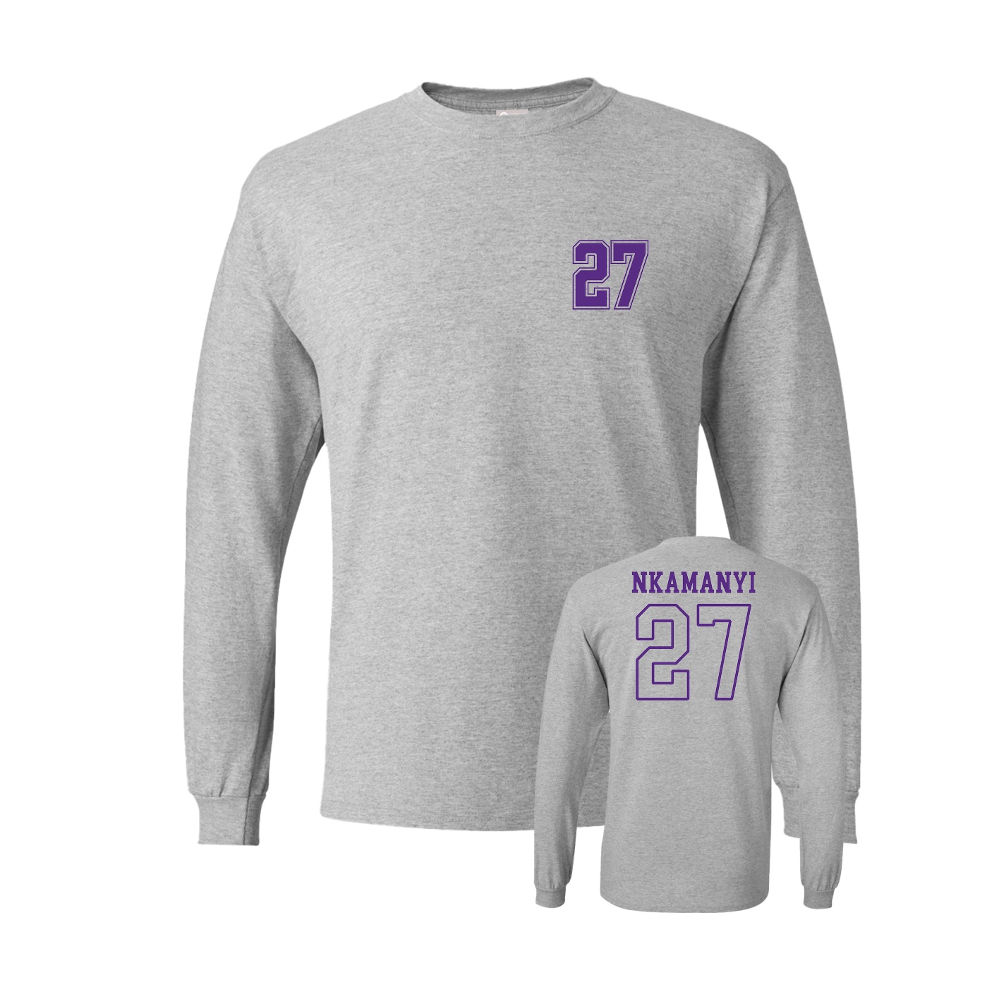 Long Sleeve Tee — Chest Back in Grey