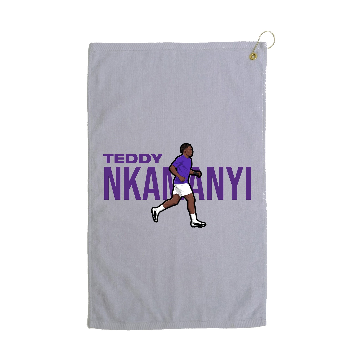 Golf Towel — Player Name in Grey