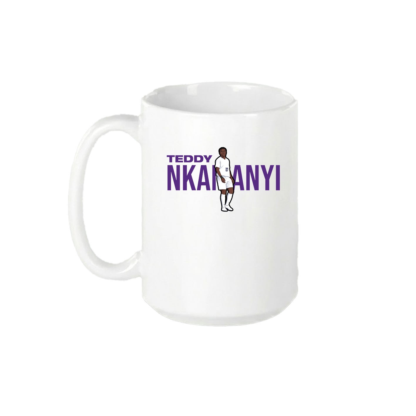 15oz Coffee Mug — Player Name in White