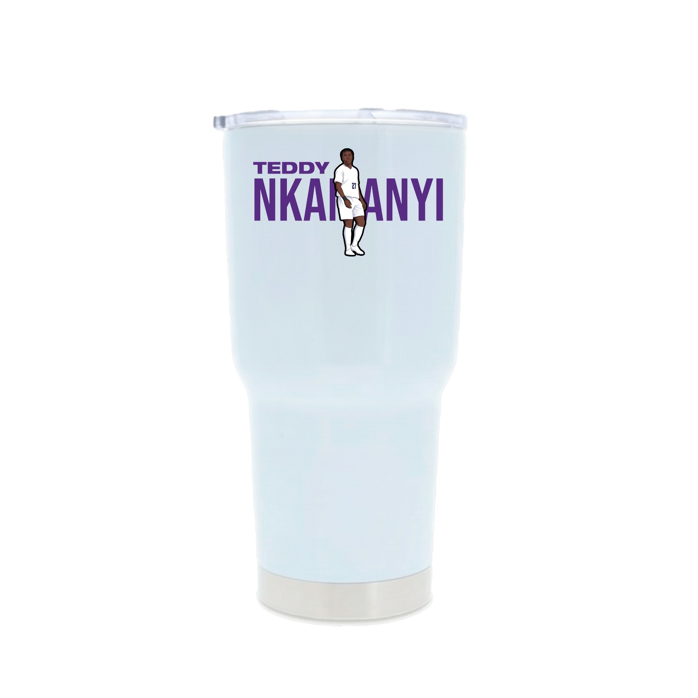 30oz Stainless Steel Tumbler — Player Name in White