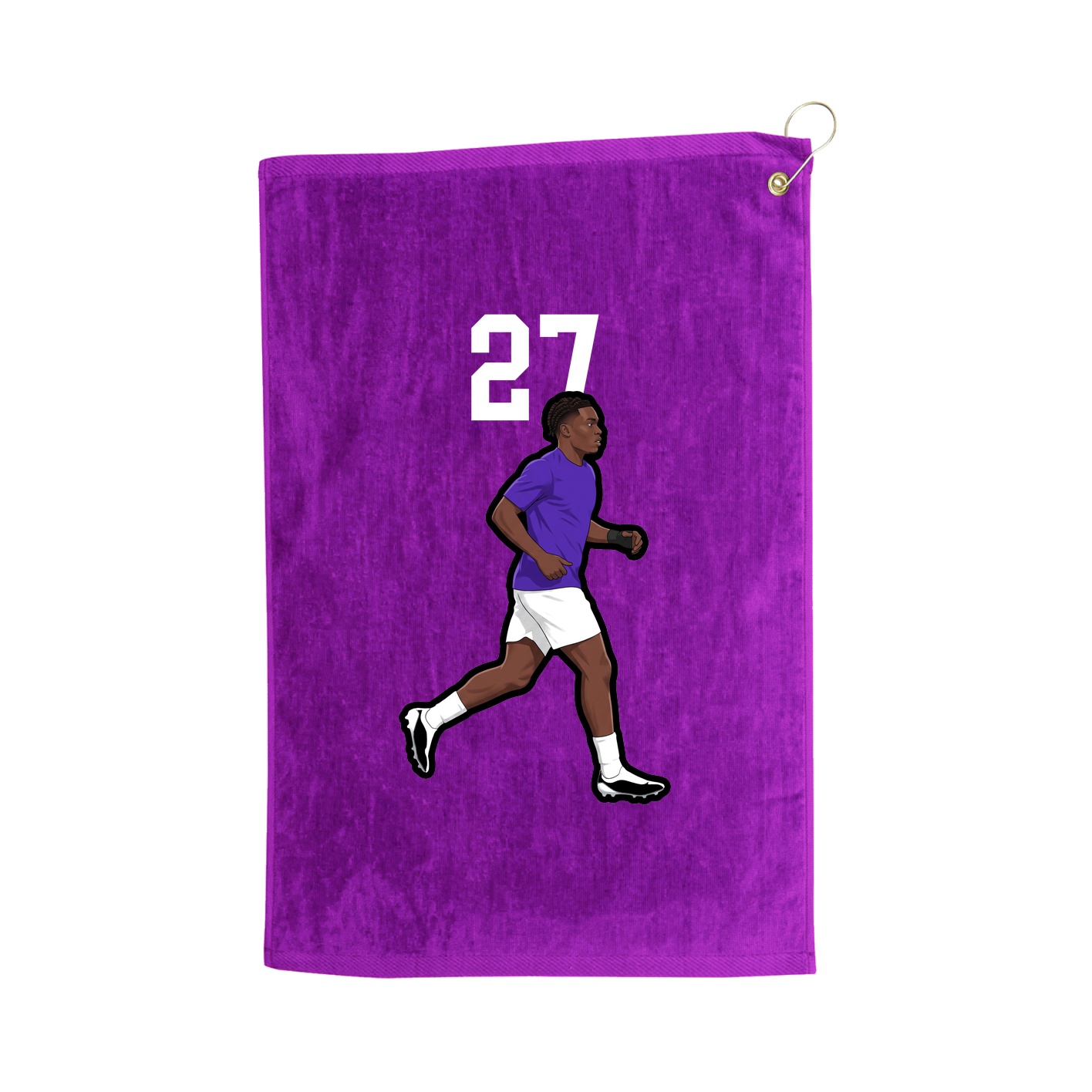 Golf Towel — Number Top in Purple