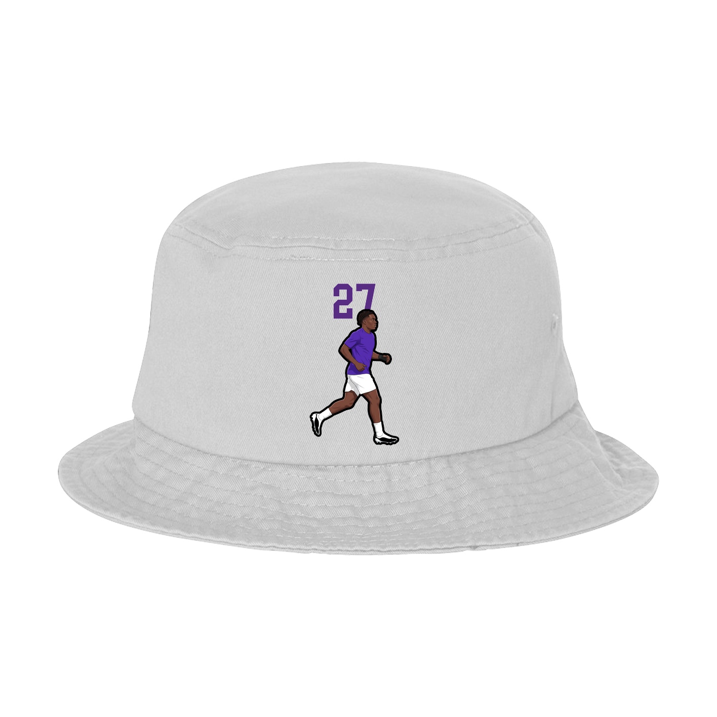 Bucket Cap — Number Top in White