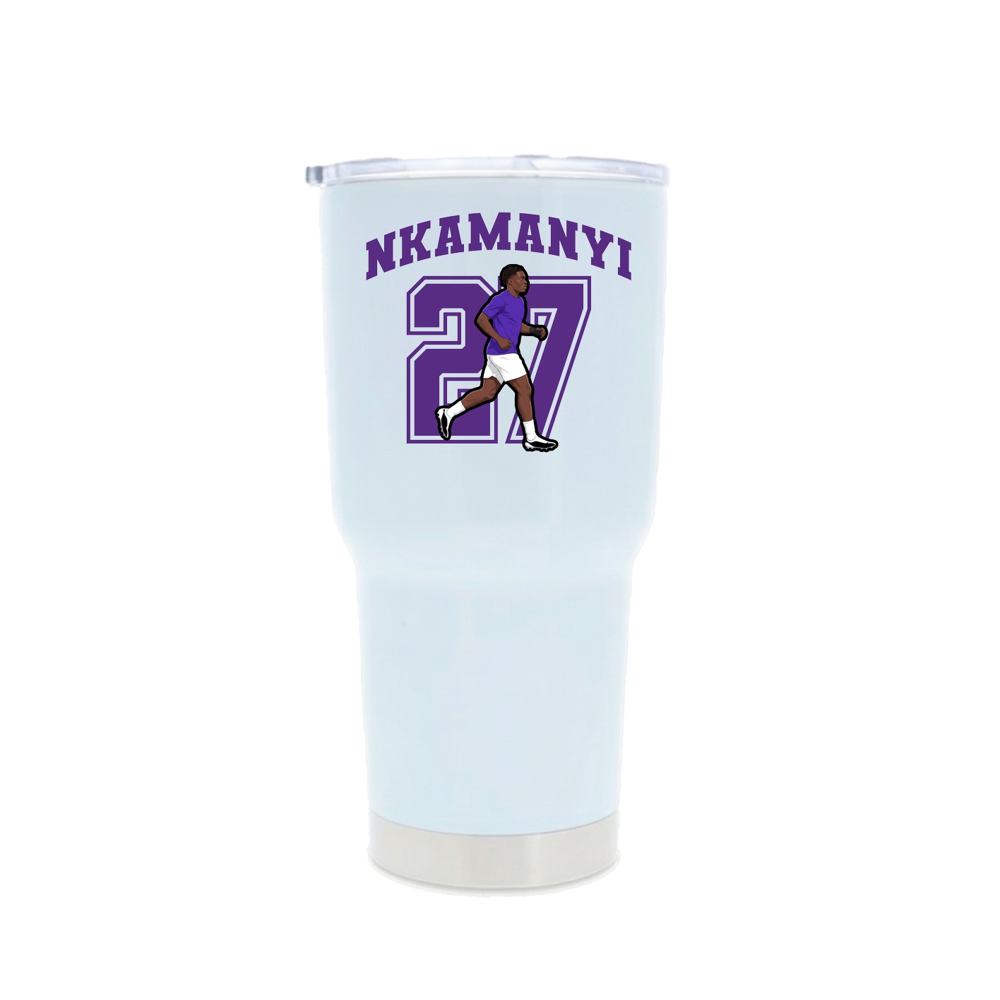 30oz Stainless Steel Tumbler — Number in White
