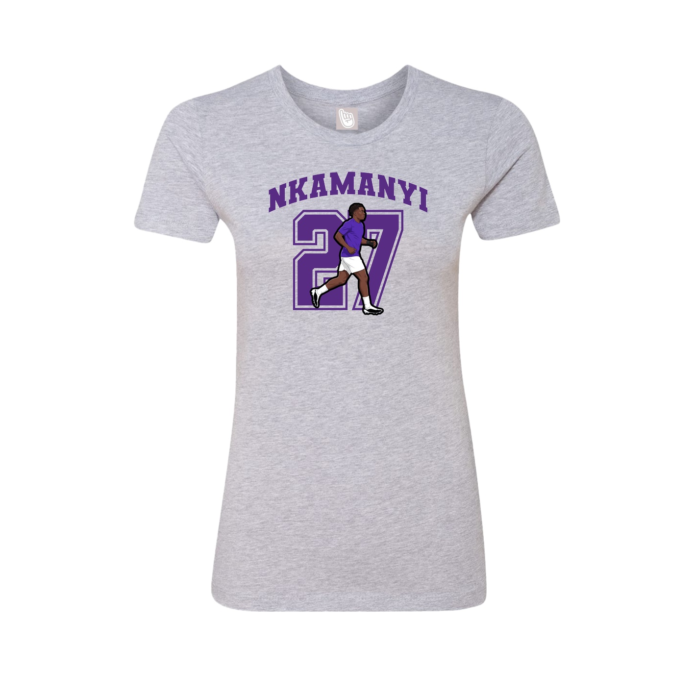 Fitted Women's Tee — Number in Grey