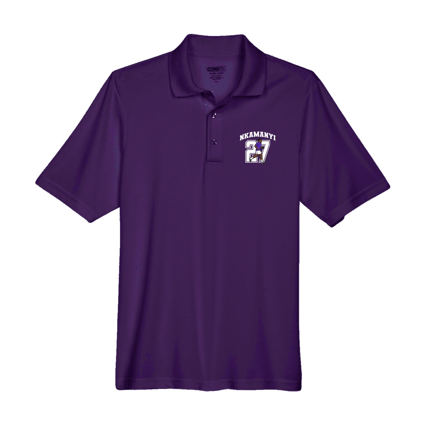 Performance Polo — Number in Purple