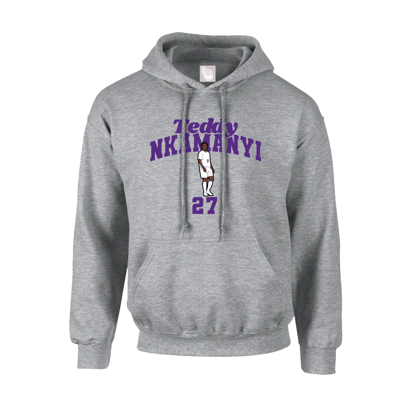 Youth Hoodie — Signature Arch in Grey