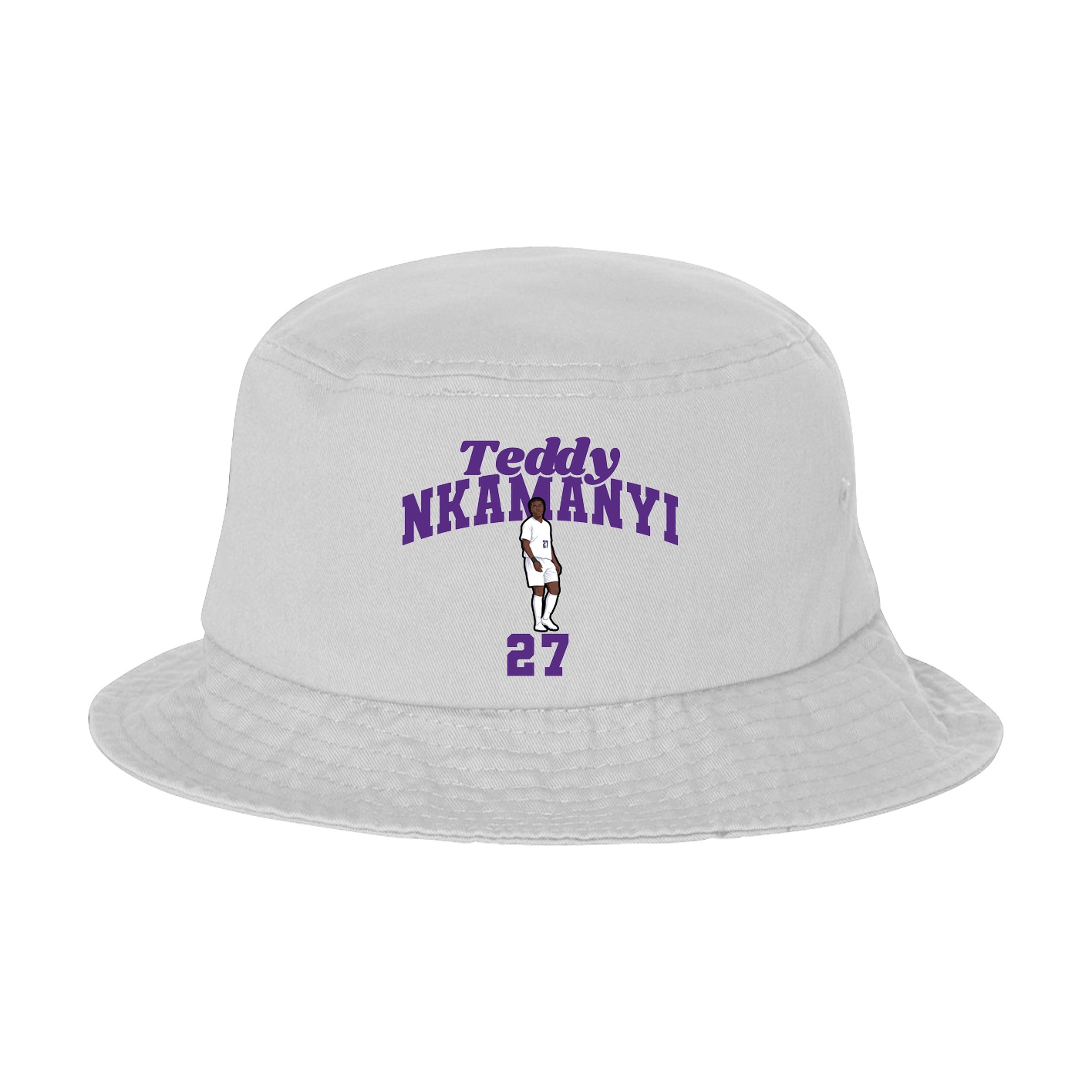 Bucket Cap — Signature Arch in White