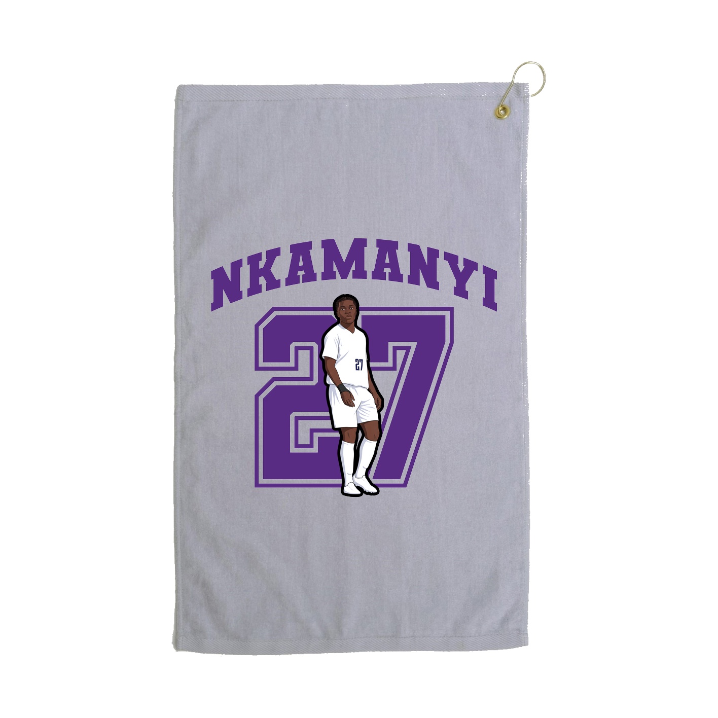 Golf Towel — Number in Grey
