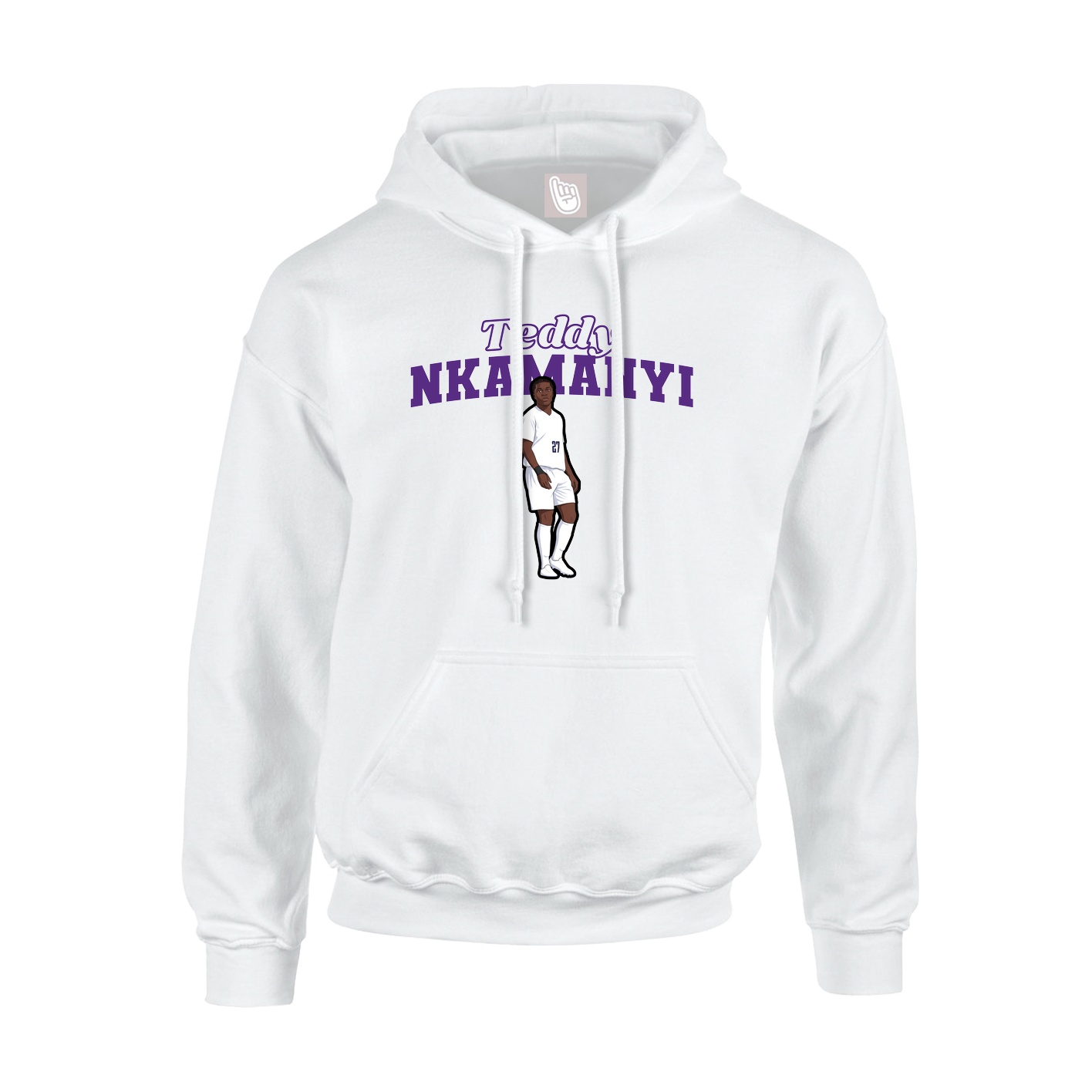 Hoodie — Name Arch in White