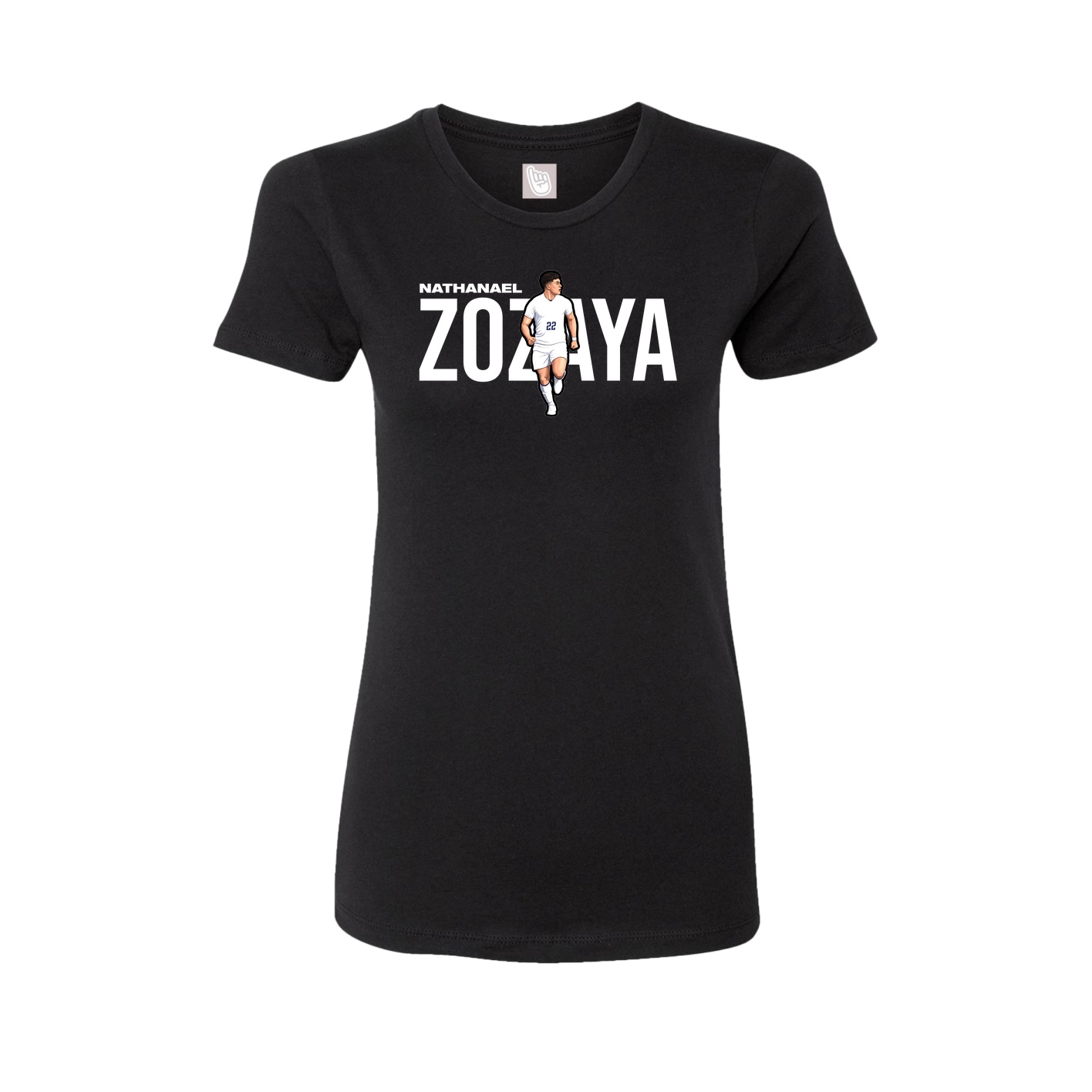 Fitted Women's Tee — Player Name in Black