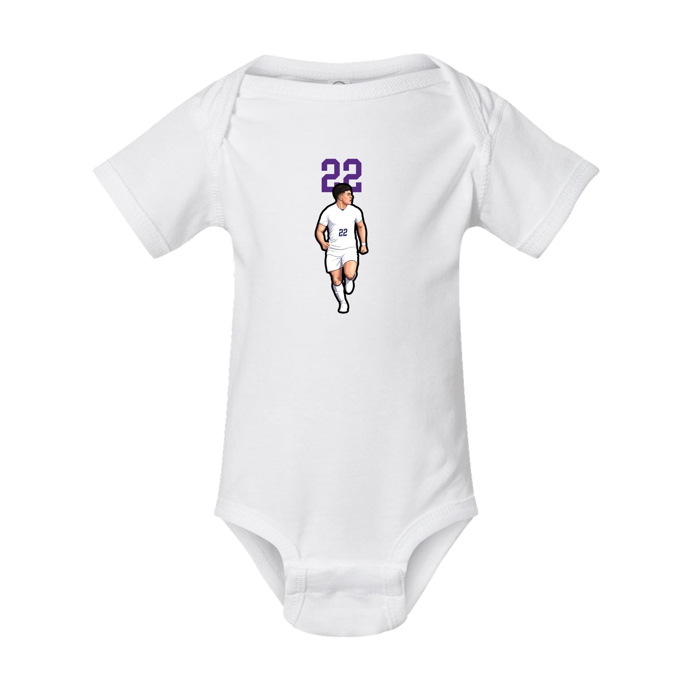 Baby Onesie — Number Top in White
