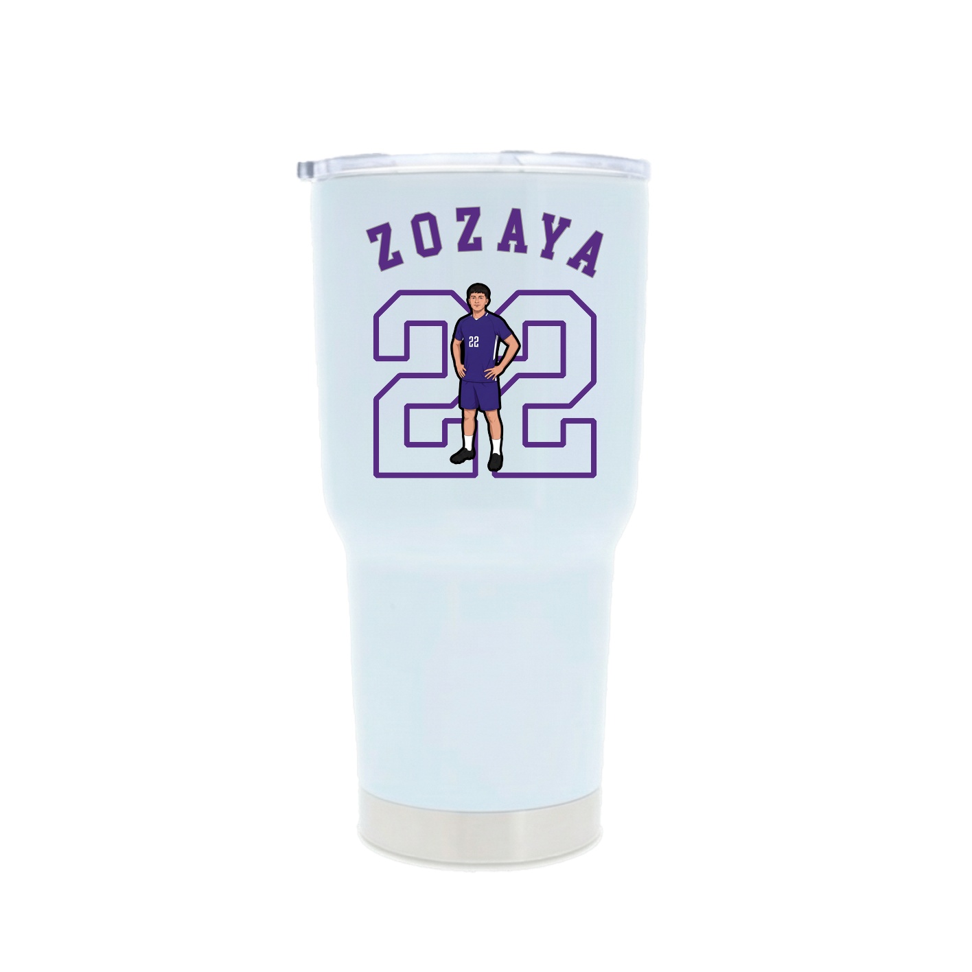 30oz Stainless Steel Tumbler — Shirsey Arch in White