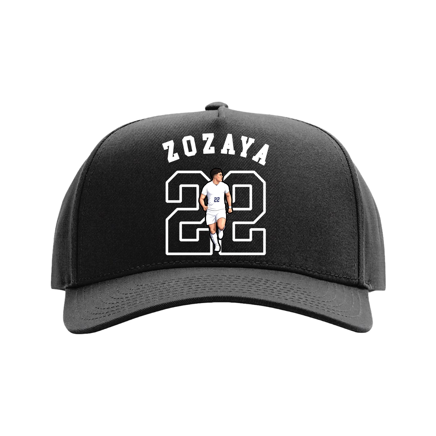 Full Fabric Five-Panel Champ Cap — Shirsey Arch in Black