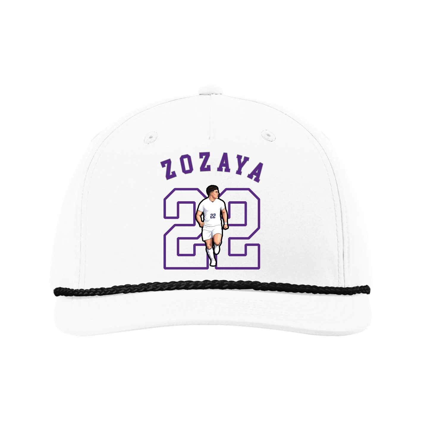 Five-Panel Classic Rope Cap — Shirsey Arch in White