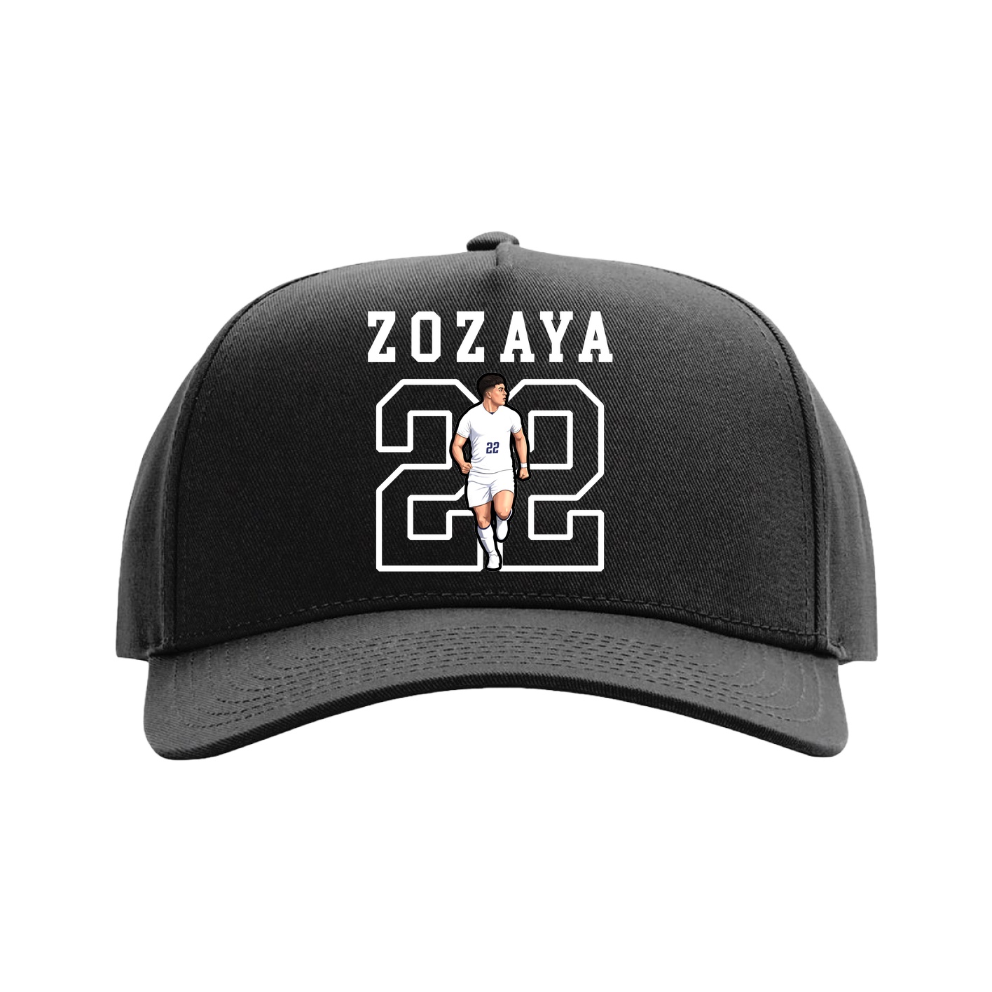 Full Fabric Five-Panel Champ Cap — Shirsey in Black