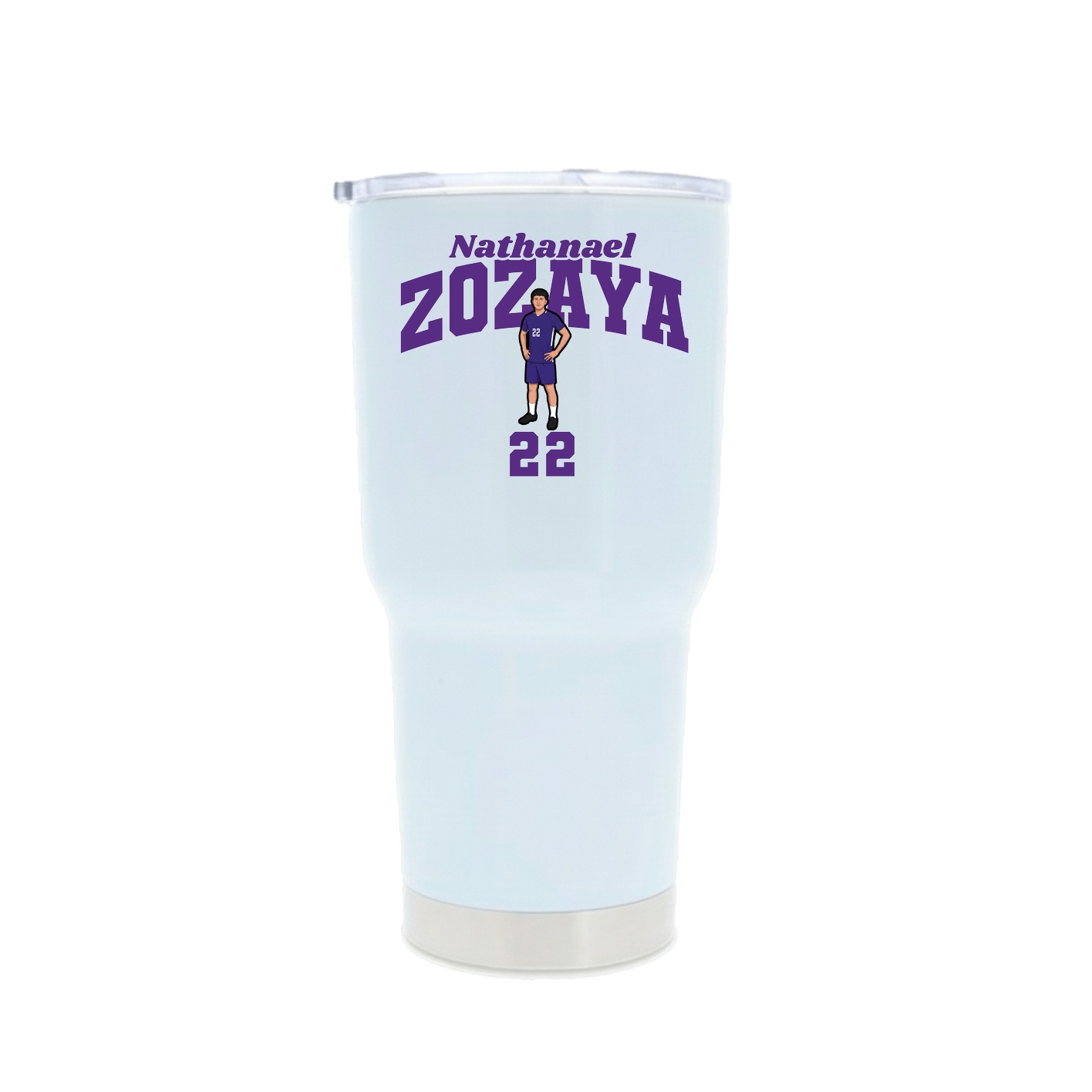 30oz Stainless Steel Tumbler — Signature Arch in White