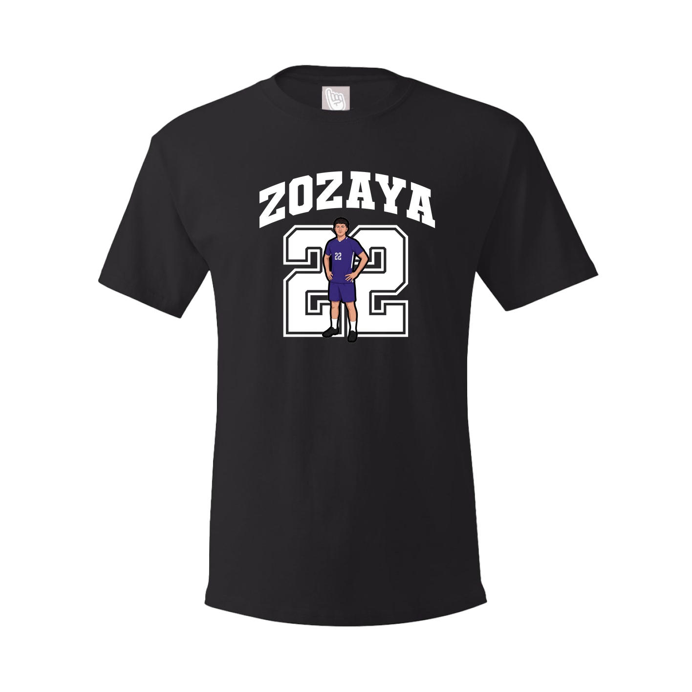 Youth Tee — Number in Black