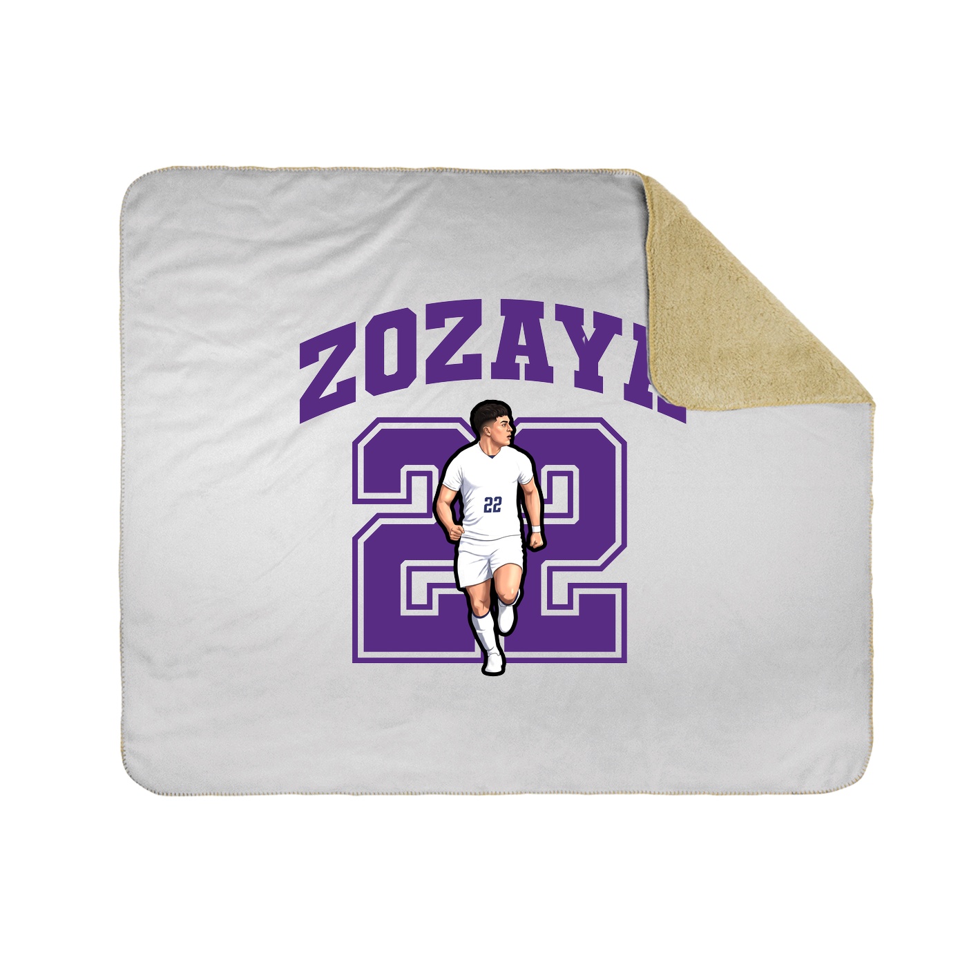 Throw Blanket — Number in White