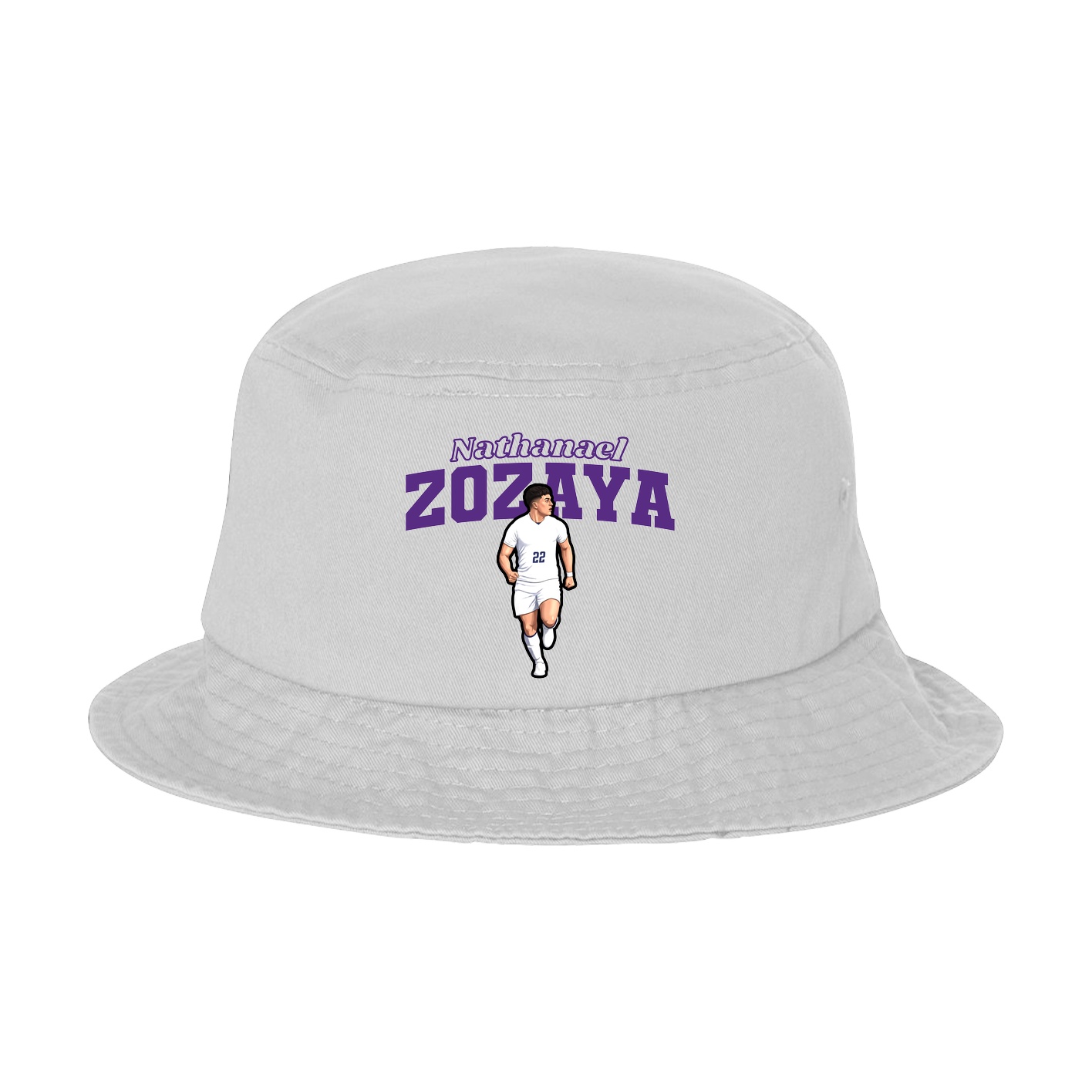 Bucket Cap — Name Arch in White