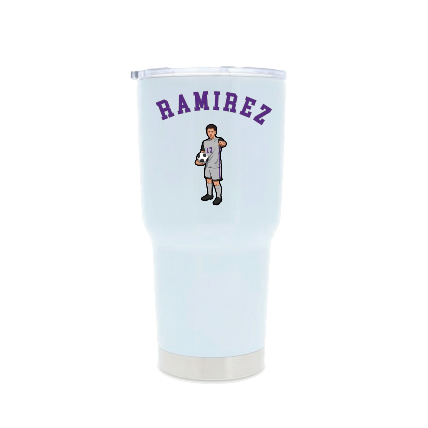 30oz Stainless Steel Tumbler — Shirsey Arch in White