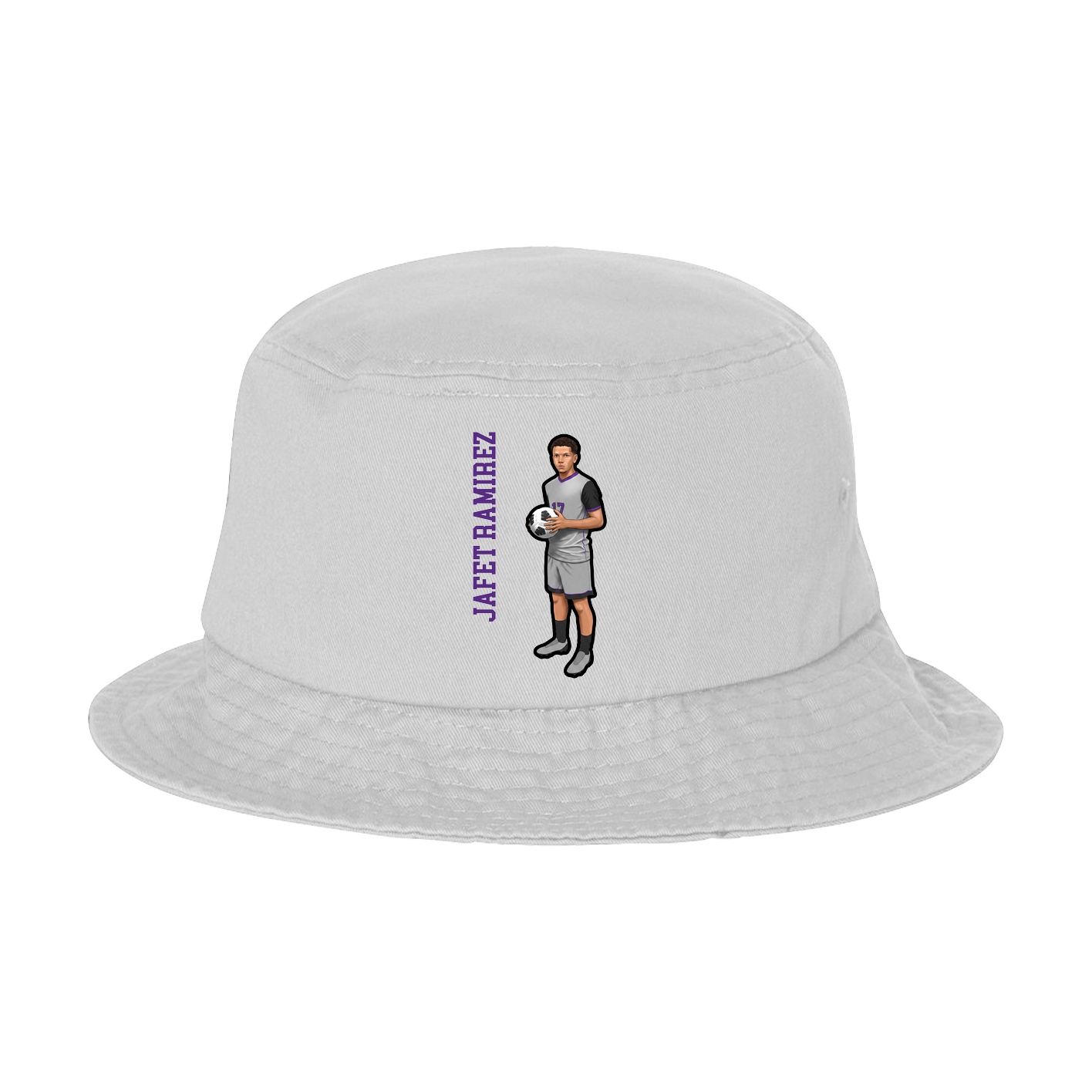 Bucket Cap — Name Vertical in White