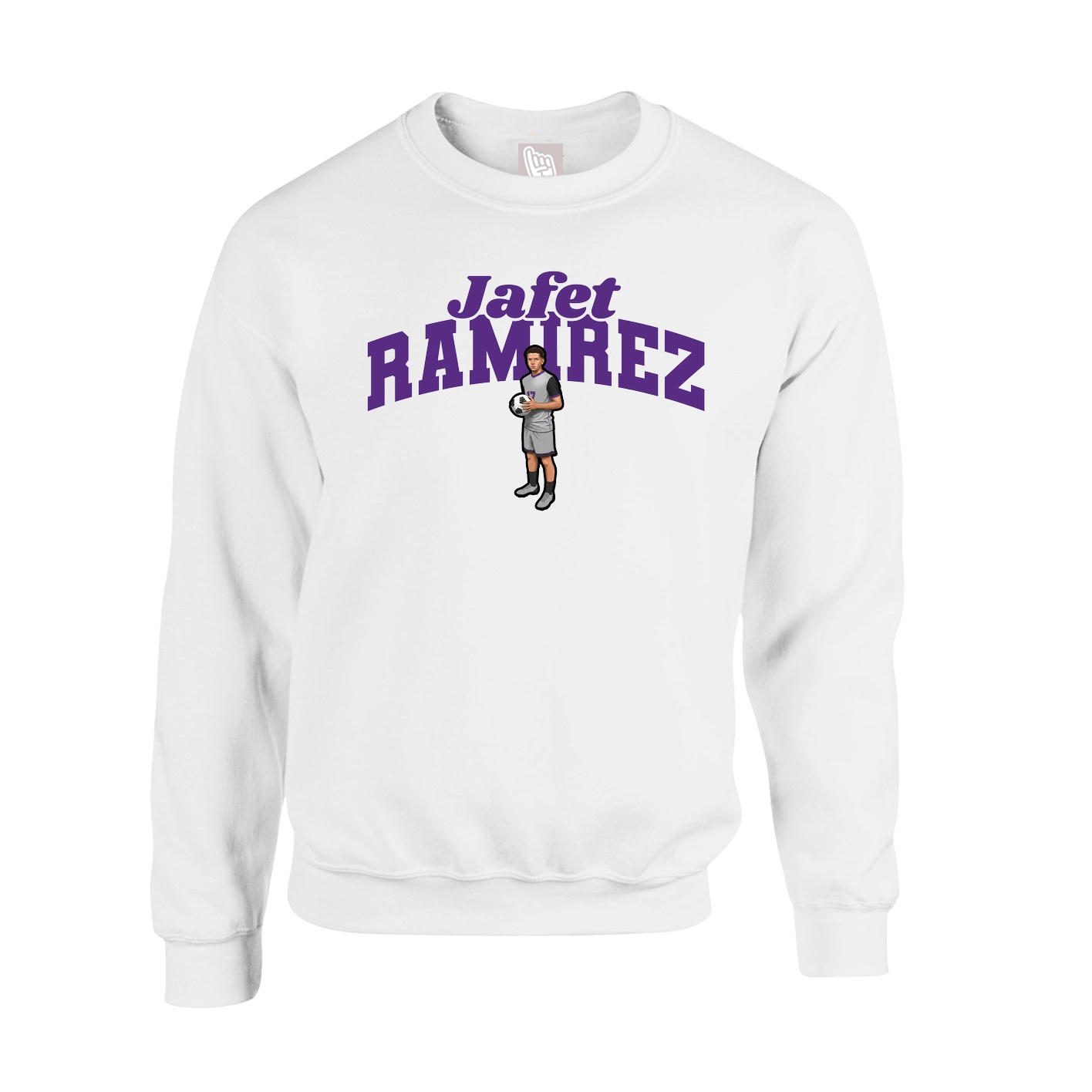 Fleece Crew — Signature Arch in White