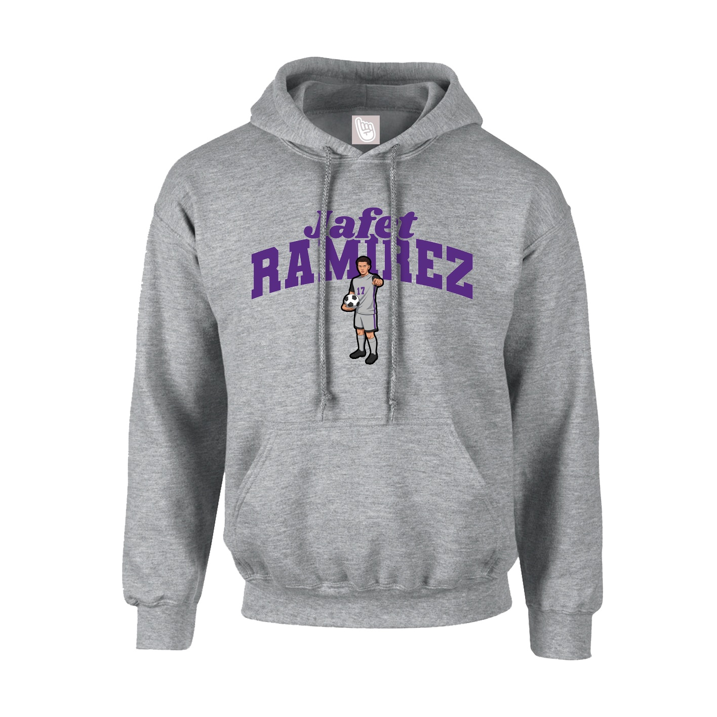 Youth Hoodie — Signature Arch in Grey