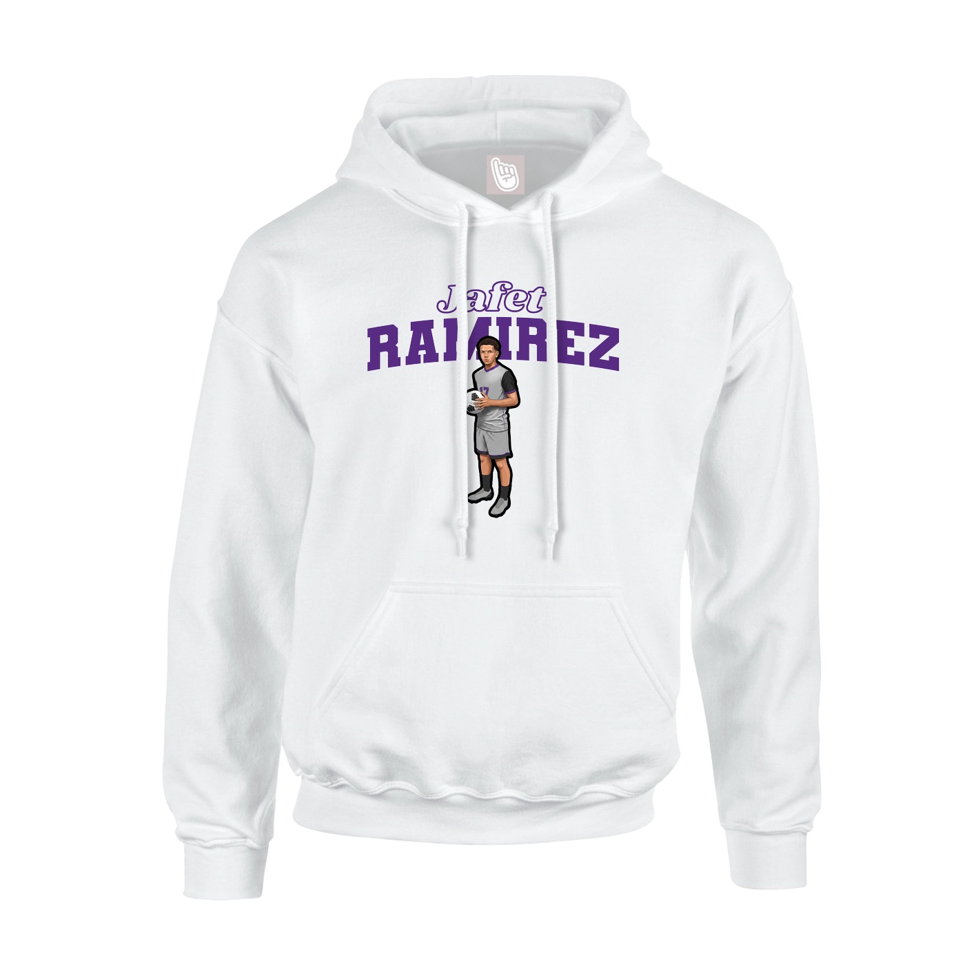 Hoodie — Name Arch in White