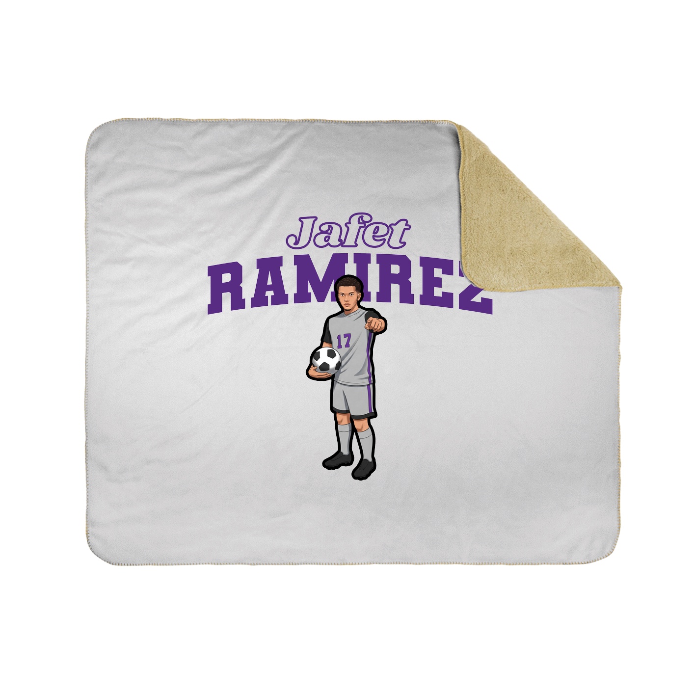 Throw Blanket — Name Arch in White