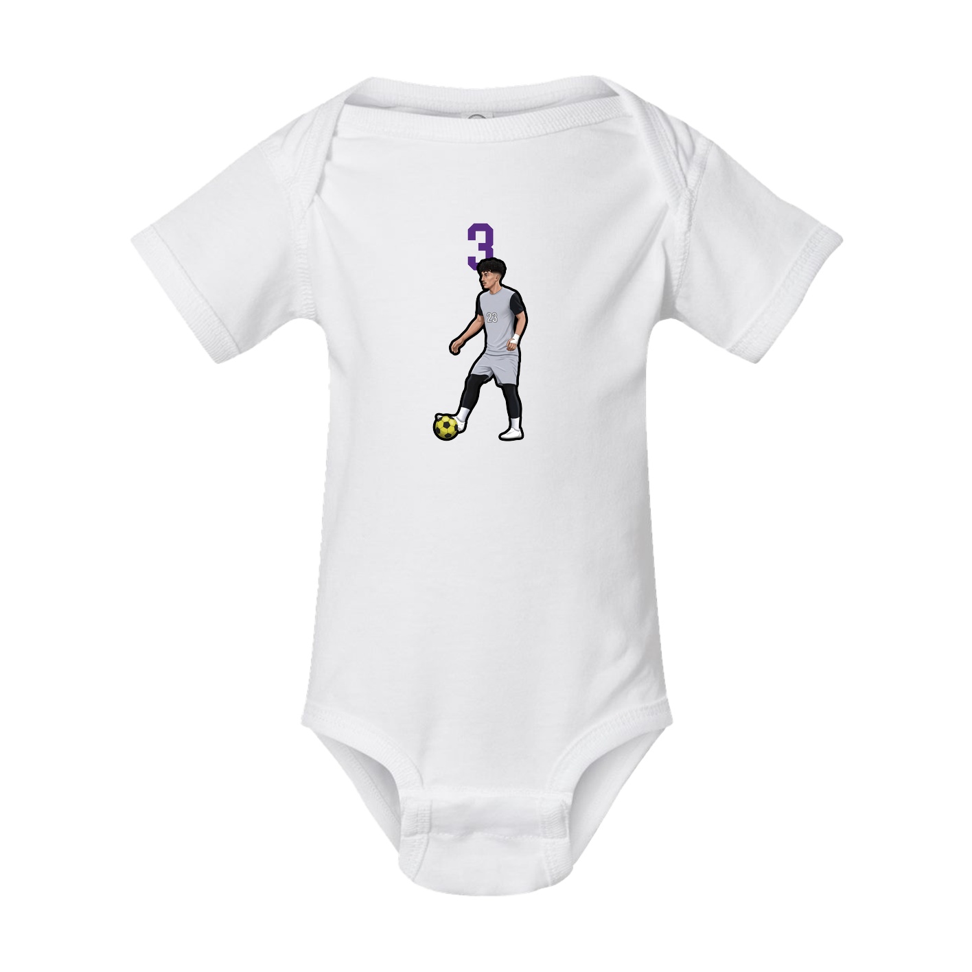 Baby Onesie — Number Top in White