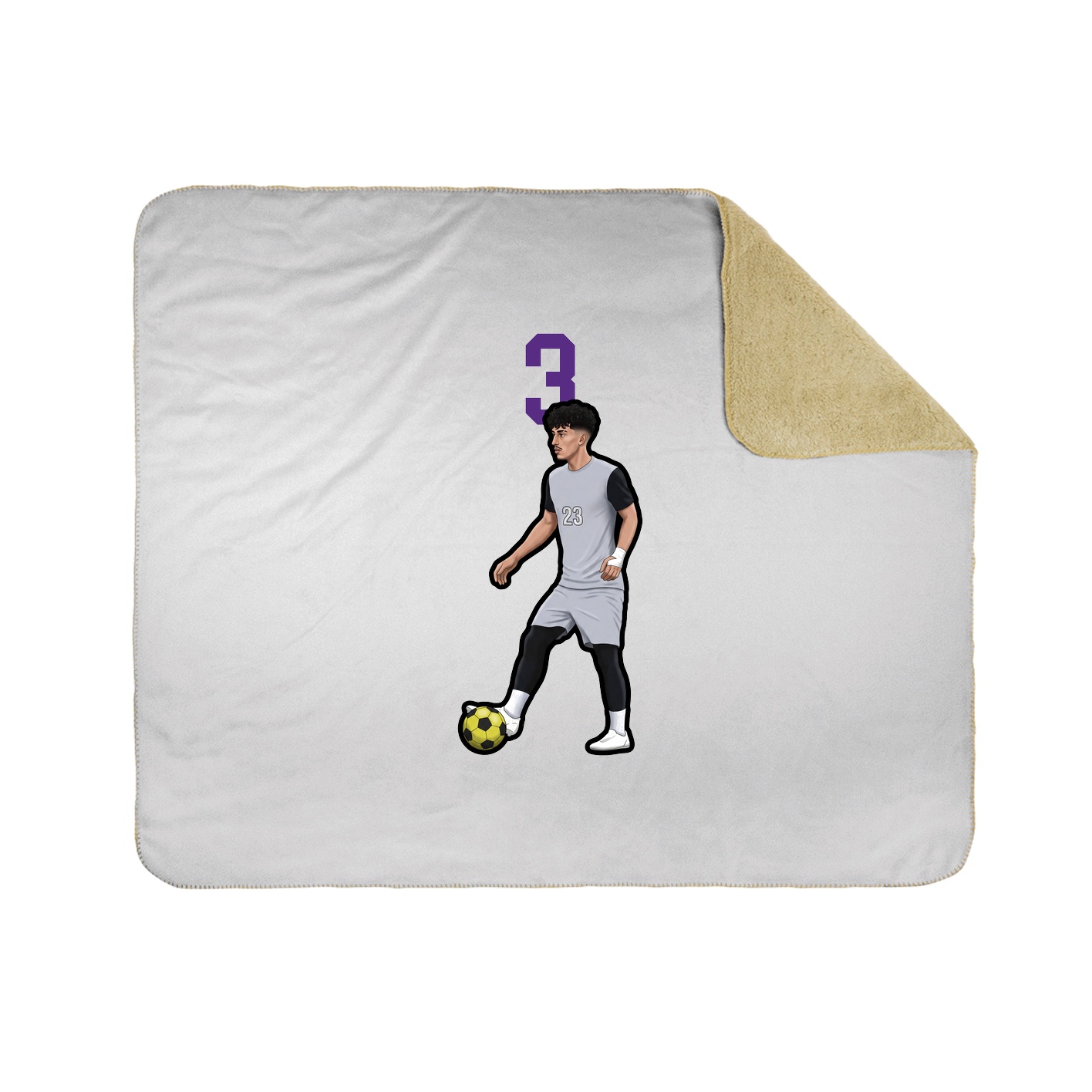 Throw Blanket — Number Top in White