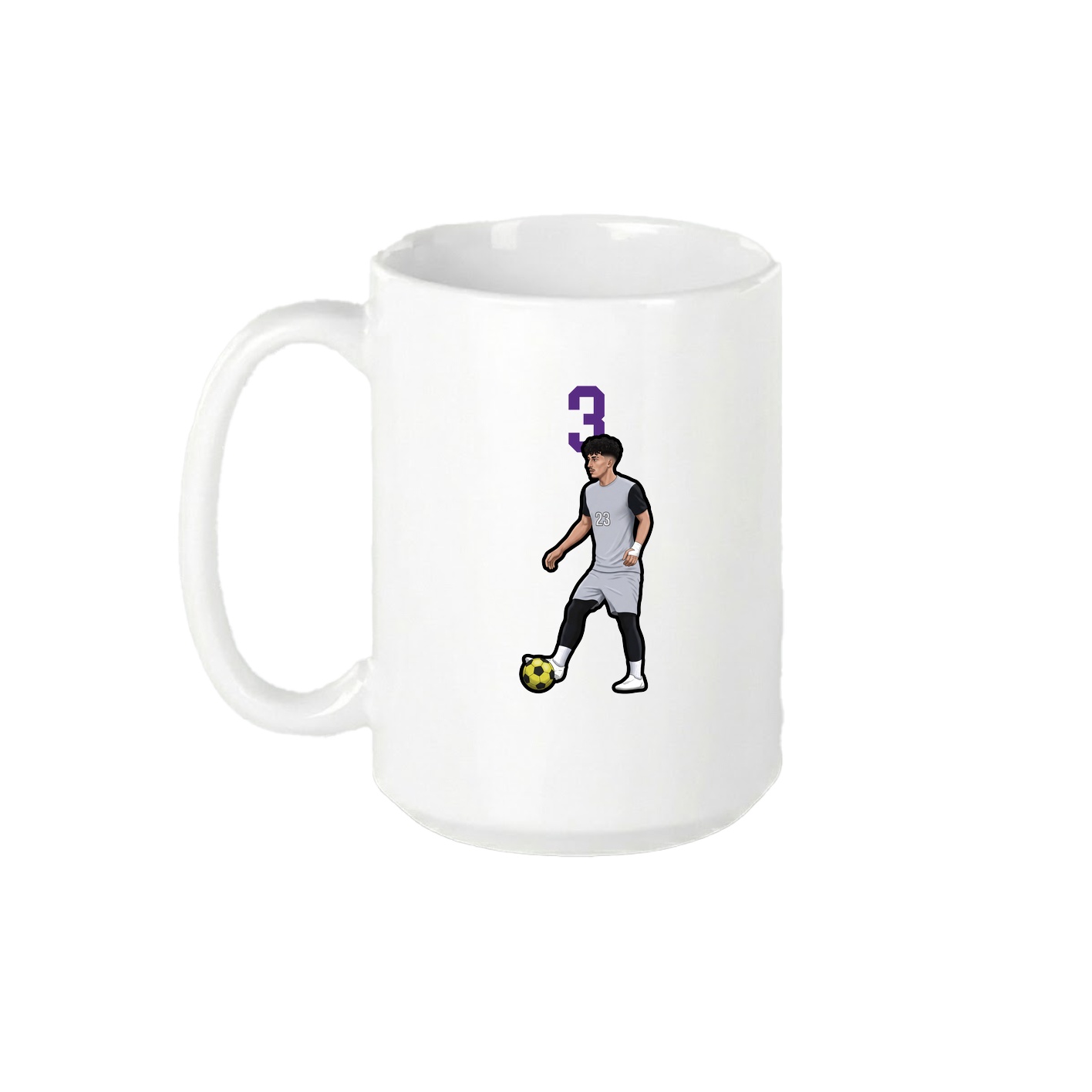 15oz Coffee Mug — Number Top in White
