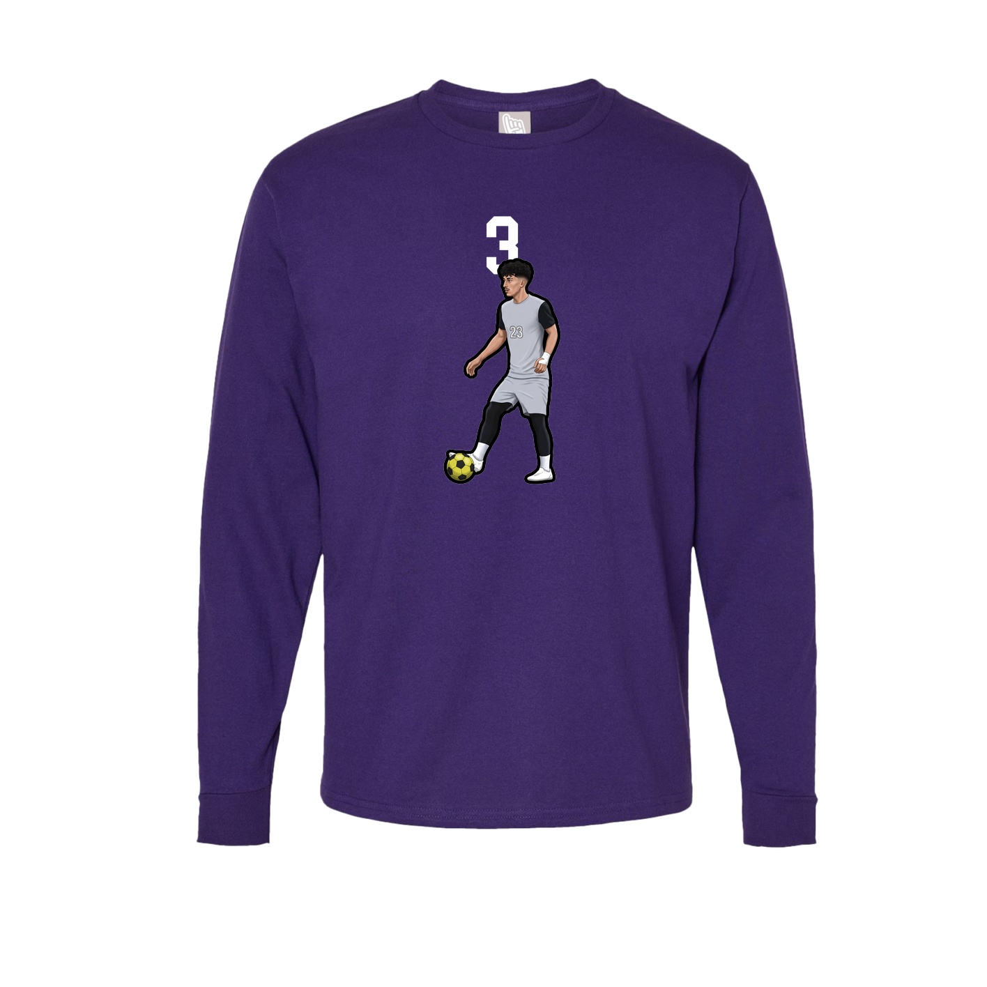 Long Sleeve Tee — Number Top in Purple