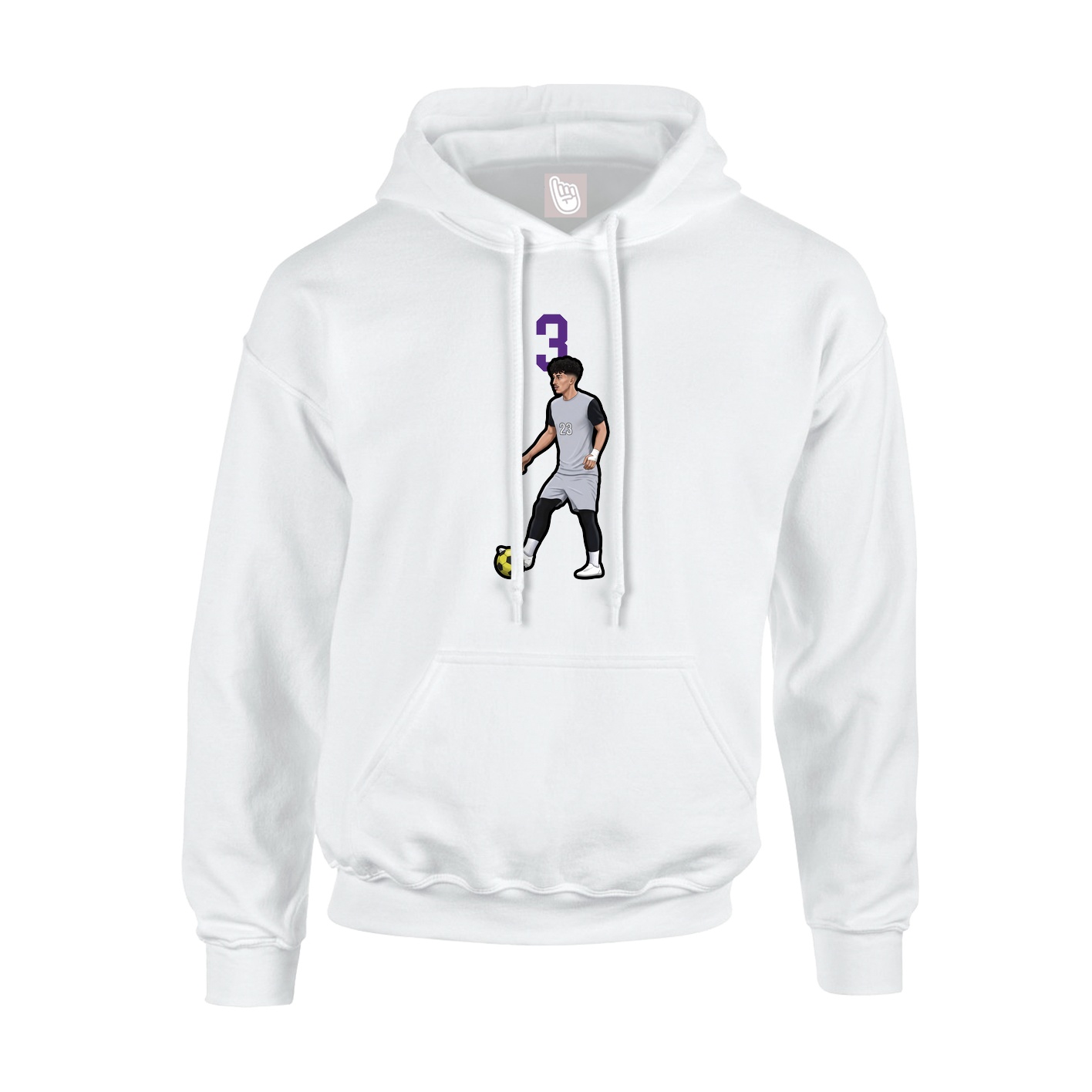 Hoodie — Number Top in White