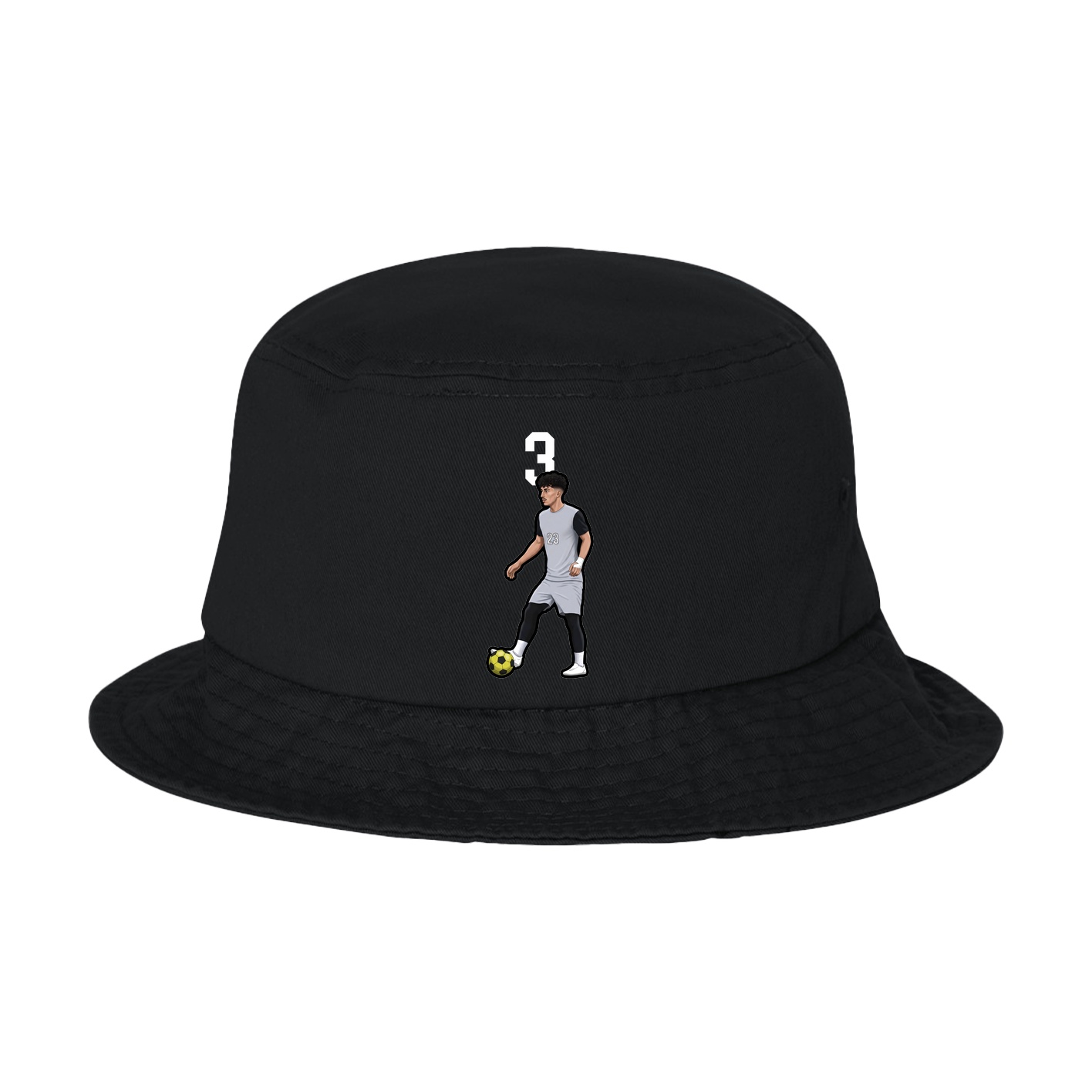 Bucket Cap — Number Top in Black