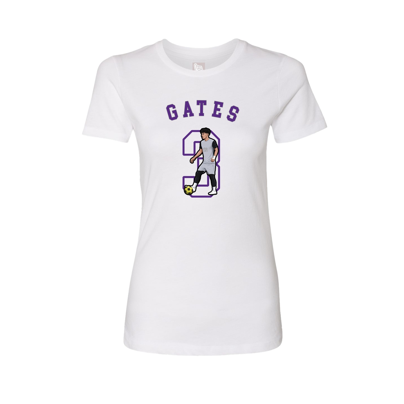 Fitted Women's Tee — Shirsey Arch in White