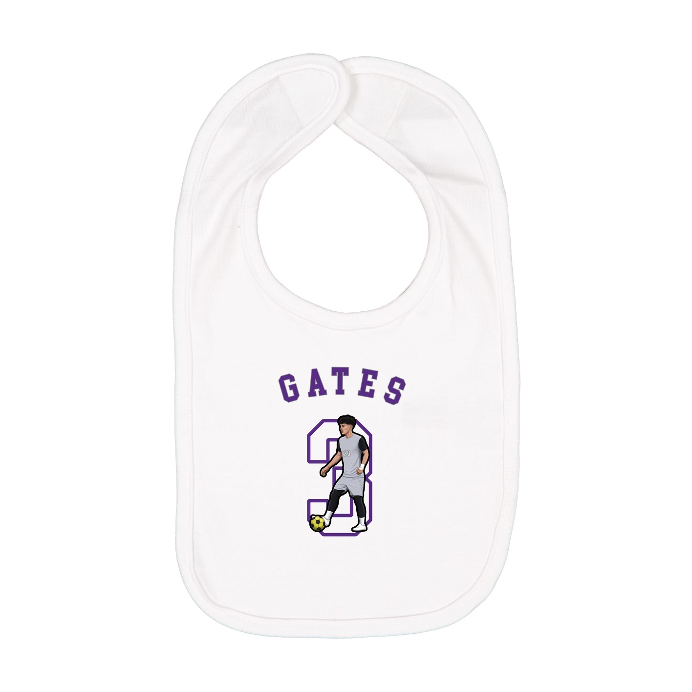 Infant Bib — Shirsey Arch in White
