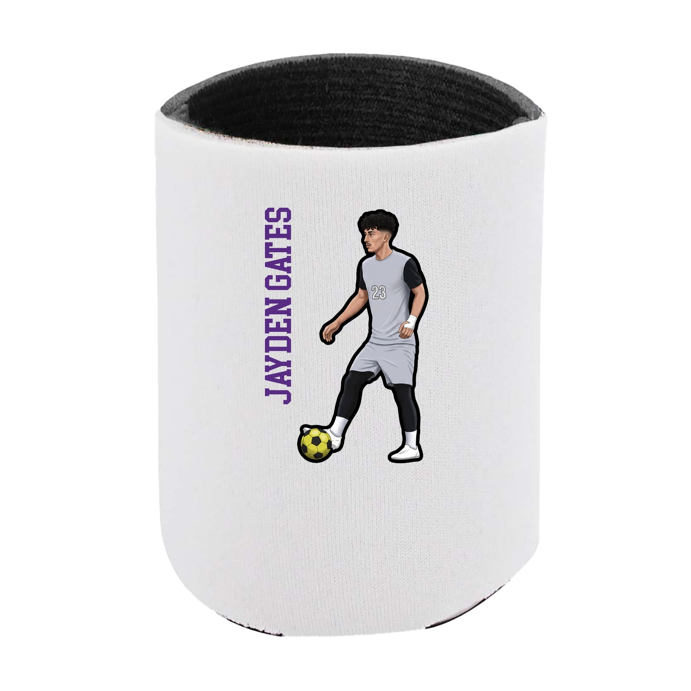 Can Holder — Name Vertical in White