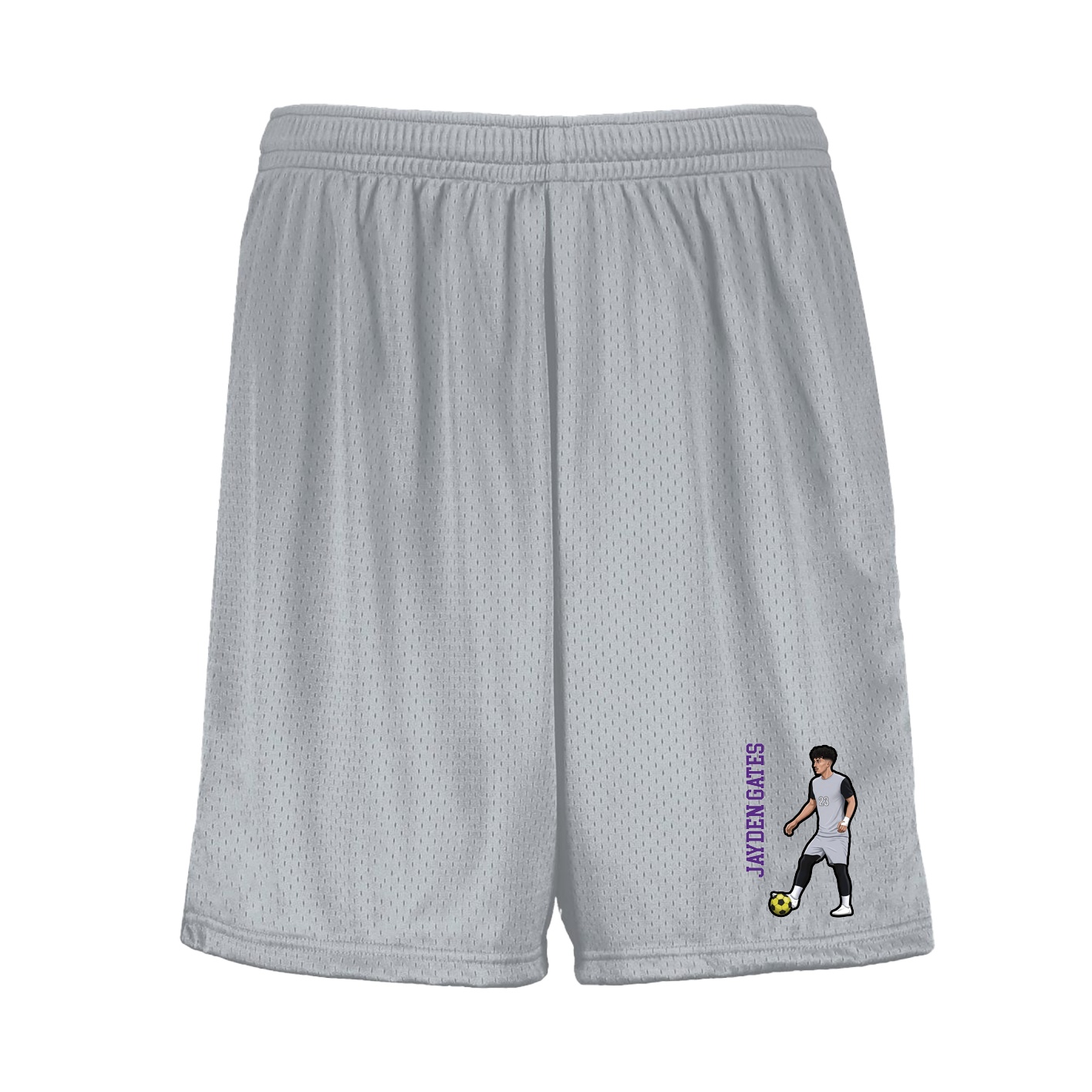 Shorts — Name Vertical in Silver