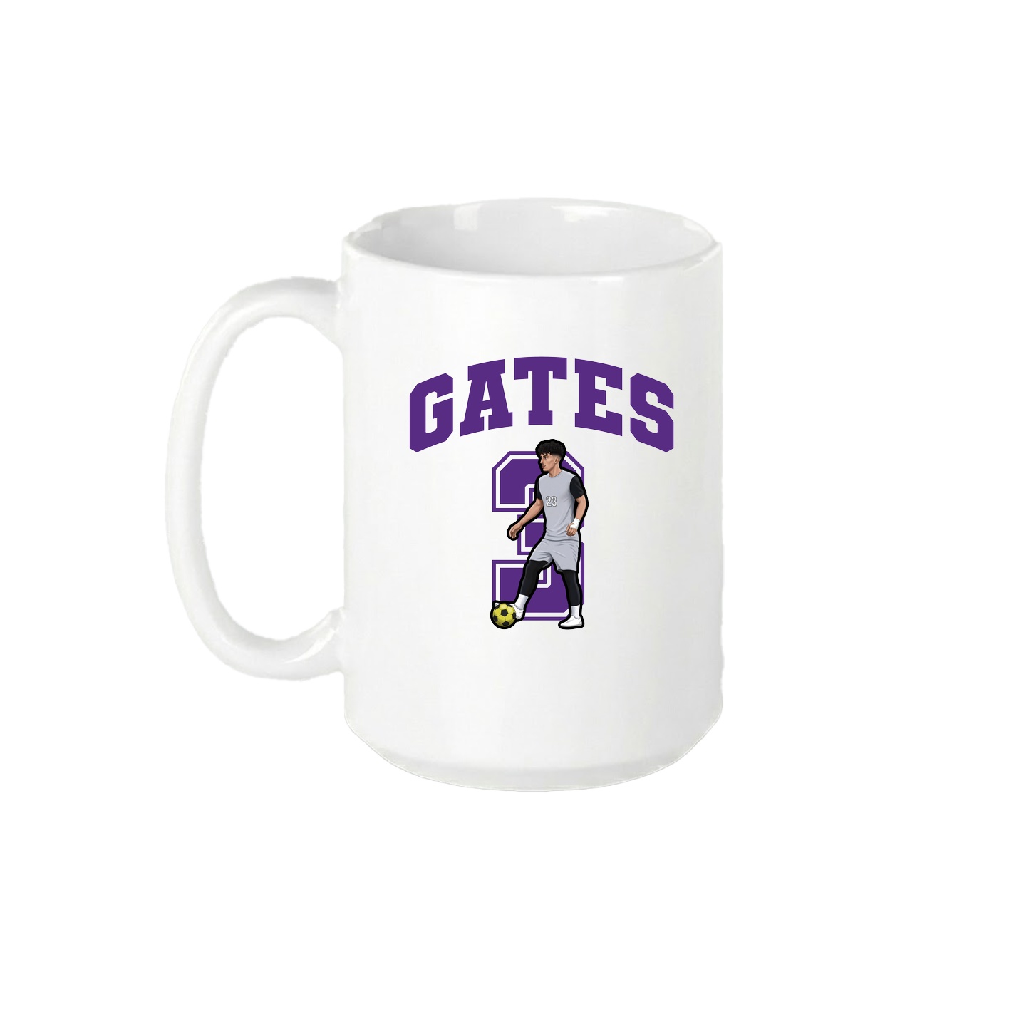 15oz Coffee Mug — Number in White