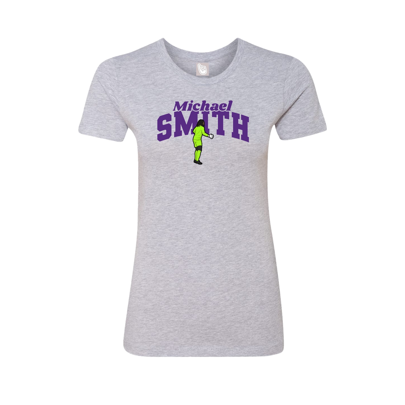 Fitted Women's Tee — Signature Arch in Grey