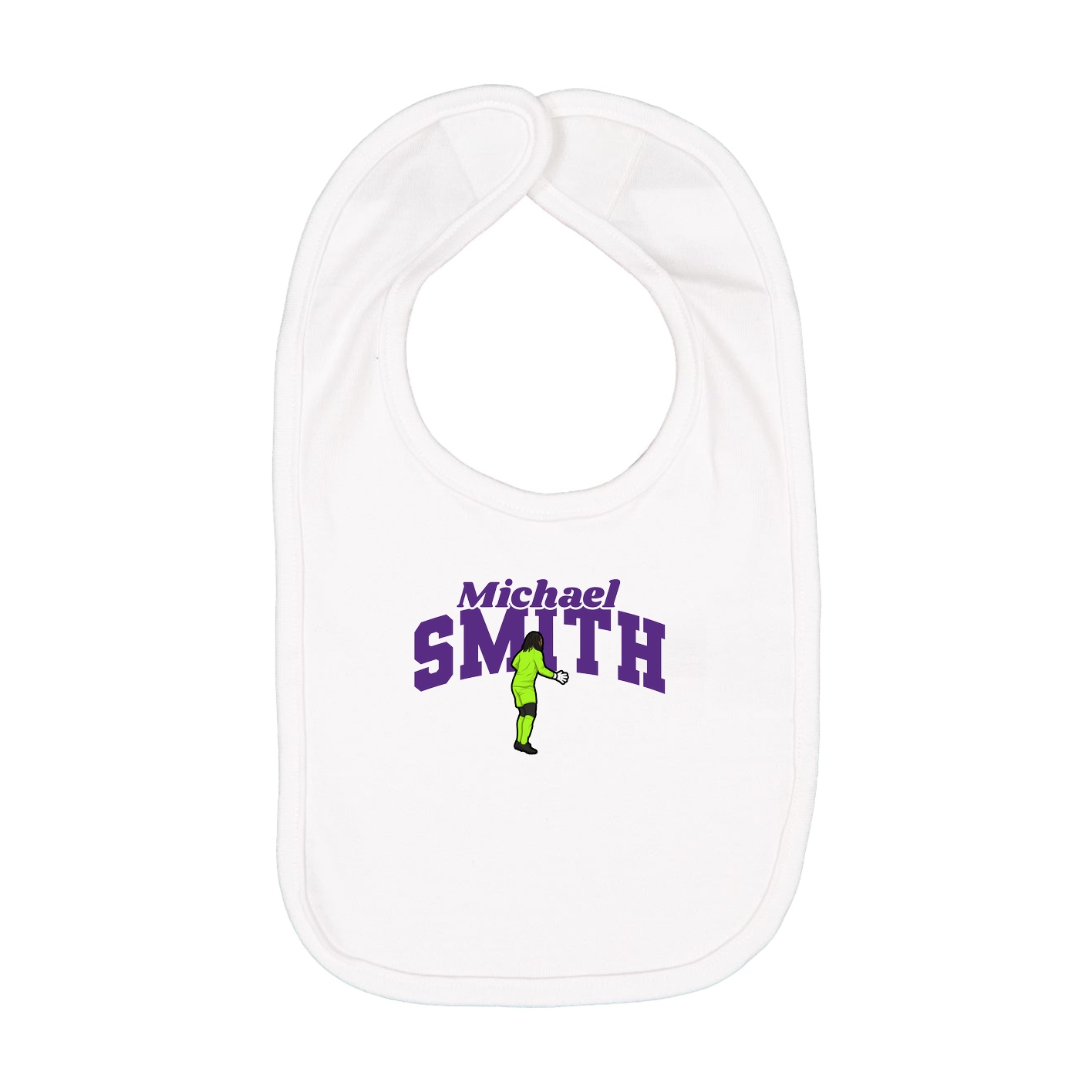 Infant Bib — Signature Arch in White