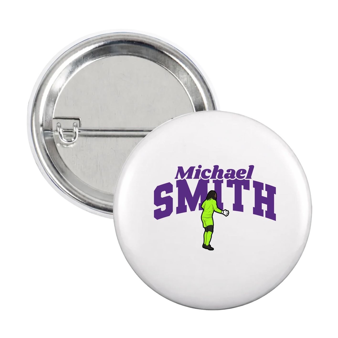 Game Day Button — Signature Arch in White