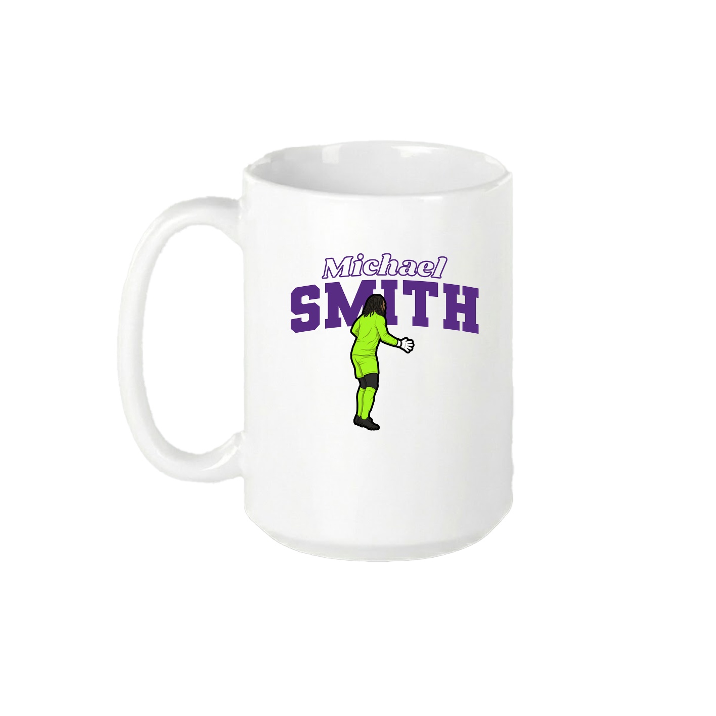 15oz Coffee Mug — Name Arch in White