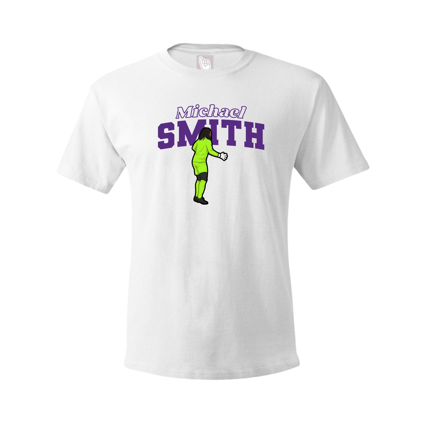 Youth Tee — Name Arch in White